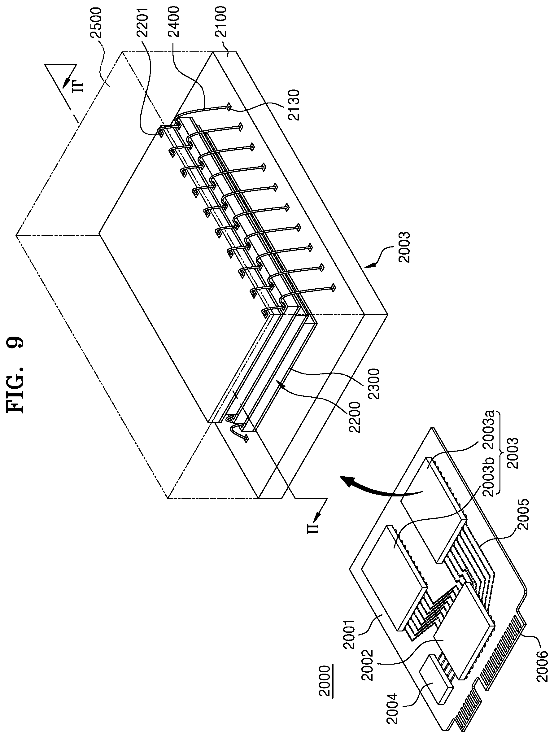 Patent US12107061 Figure 11 – Integrated circuit device including peripheral circuit and cell array structures, and electronic system including same