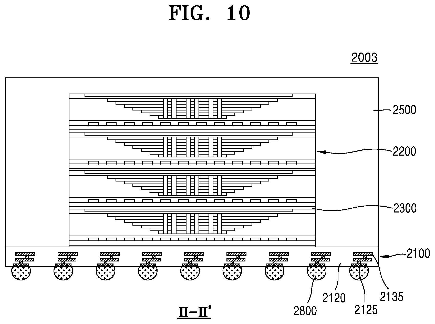 Patent US12107061 Figure 12 – Integrated circuit device including peripheral circuit and cell array structures, and electronic system including same