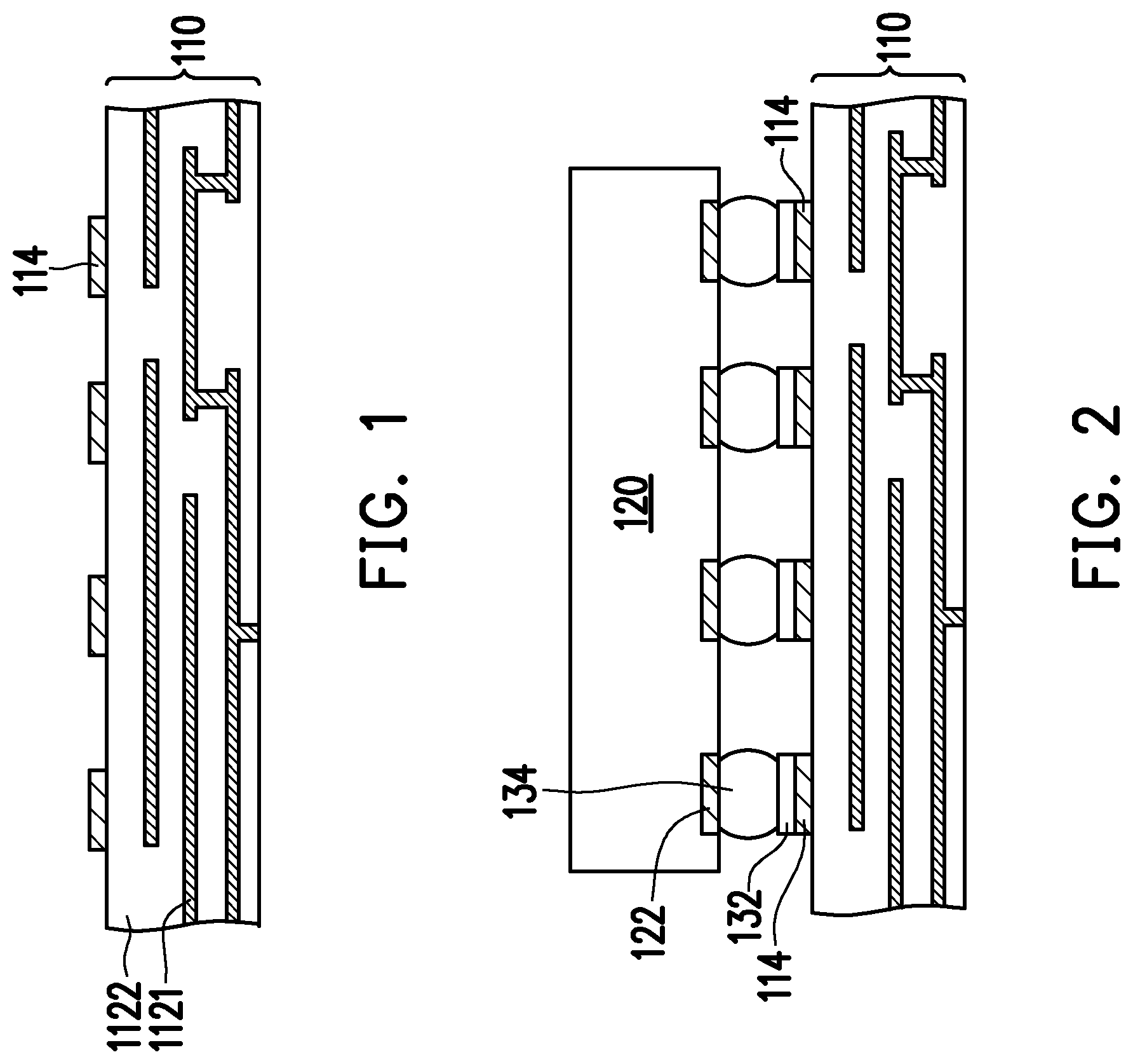 Patent US12107064 Figure 1 – Semiconductor package and manufacturing method thereof