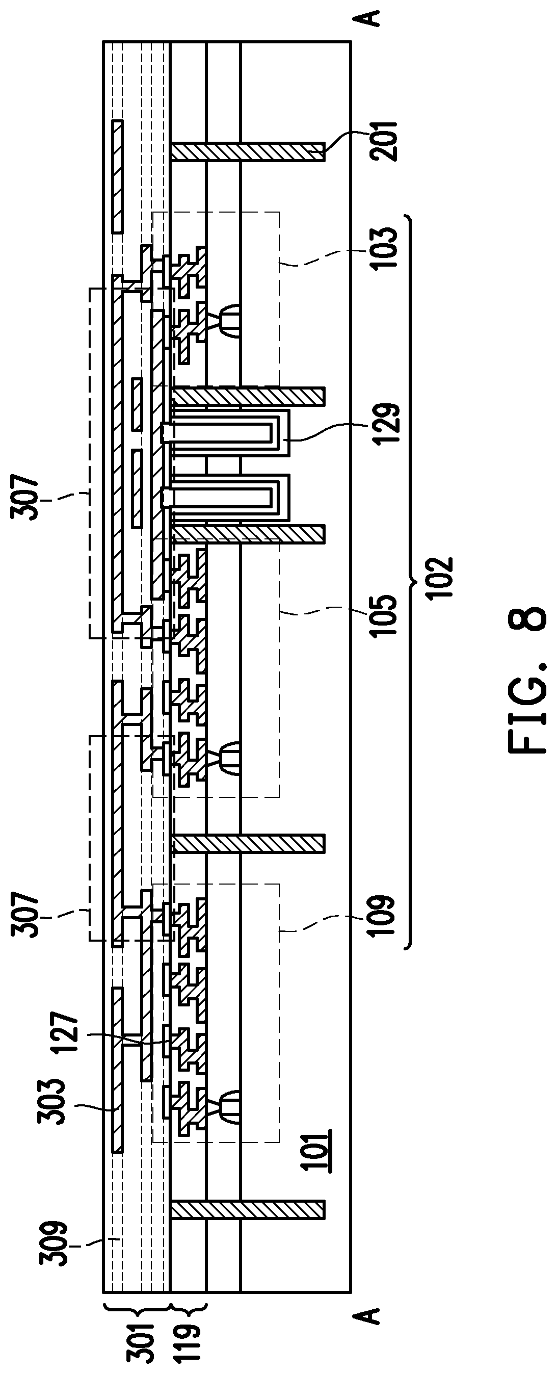 Patent US12107064 Figure 6 – Semiconductor package and manufacturing method thereof