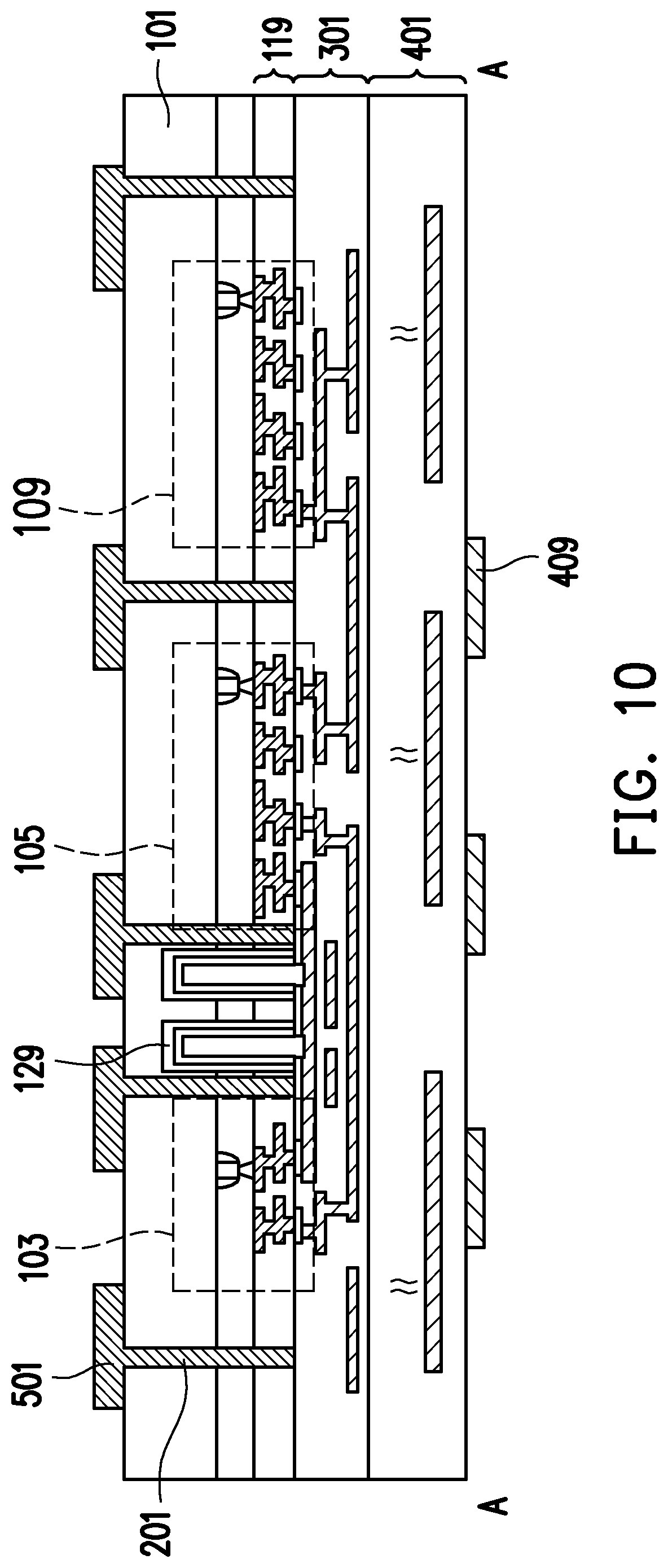 Patent US12107064 Figure 8 – Semiconductor package and manufacturing method thereof