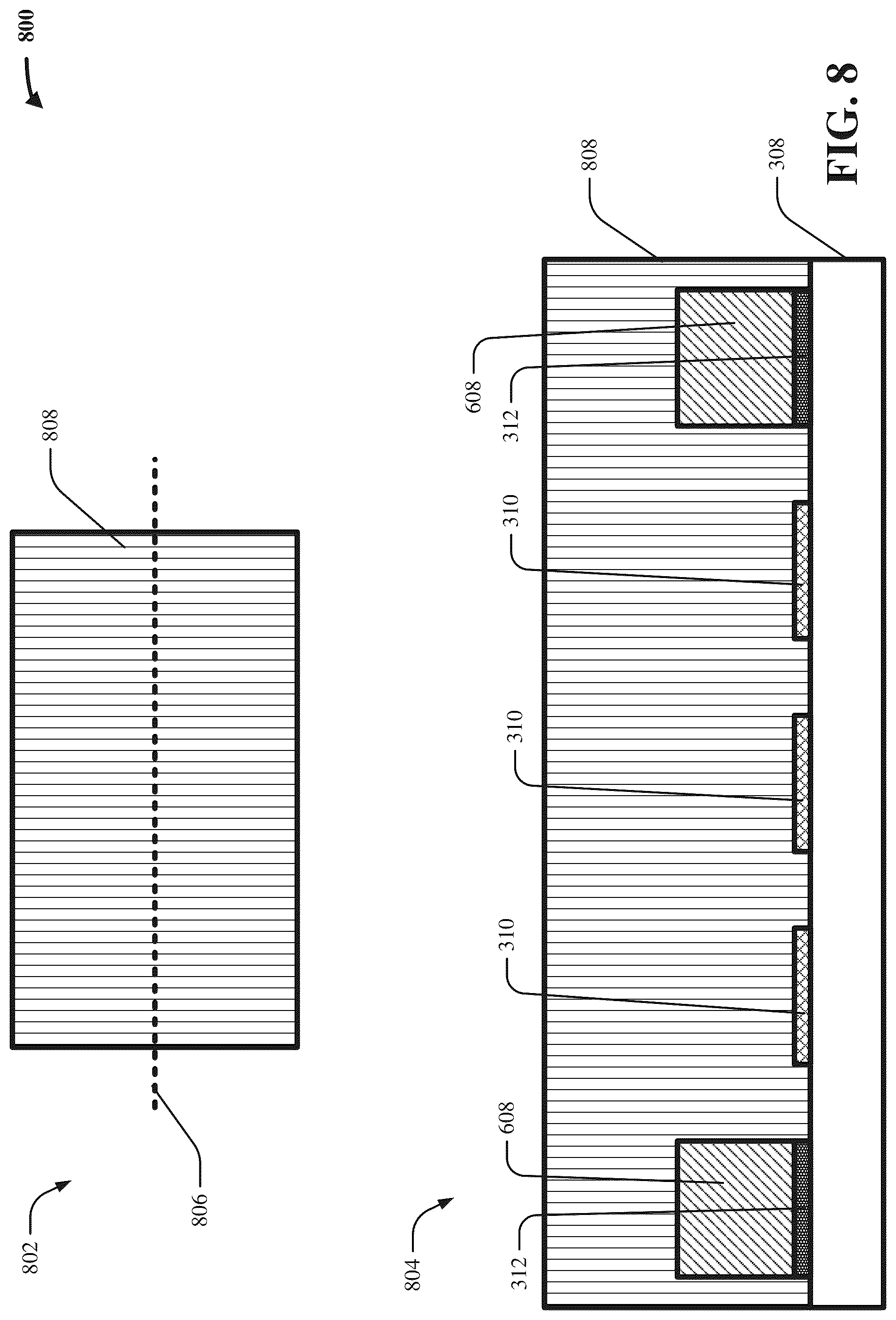 Patent US12107065 Figure 8 – Uniform chip gaps via injection-molded solder pillars