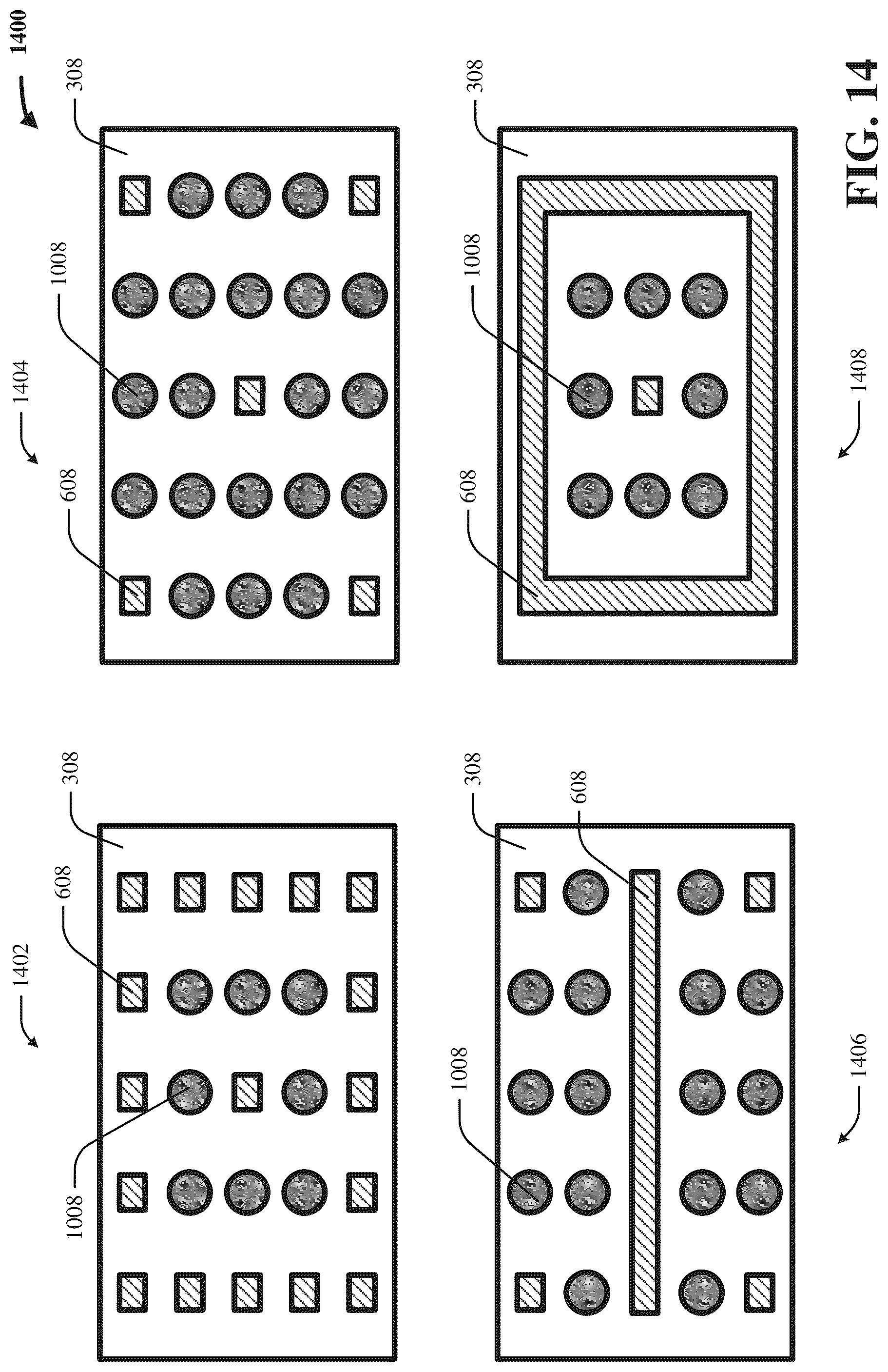 Patent US12107065 Figure 14 – Uniform chip gaps via injection-molded solder pillars