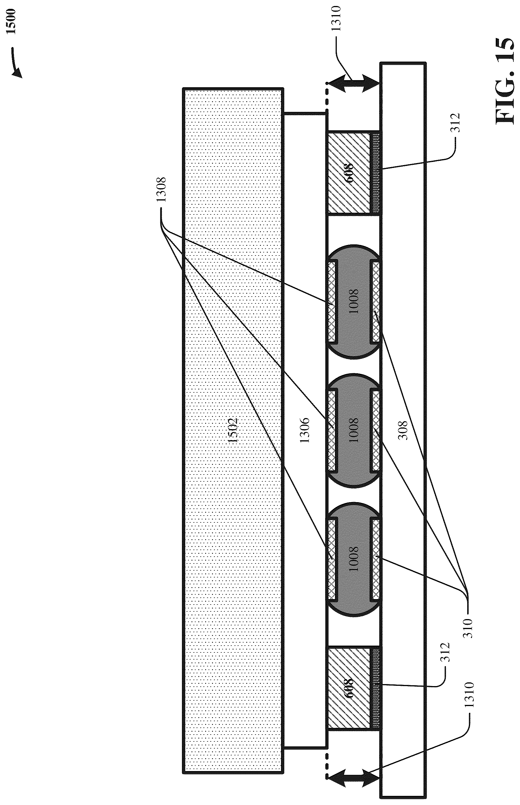 Patent US12107065 Figure 15 – Uniform chip gaps via injection-molded solder pillars