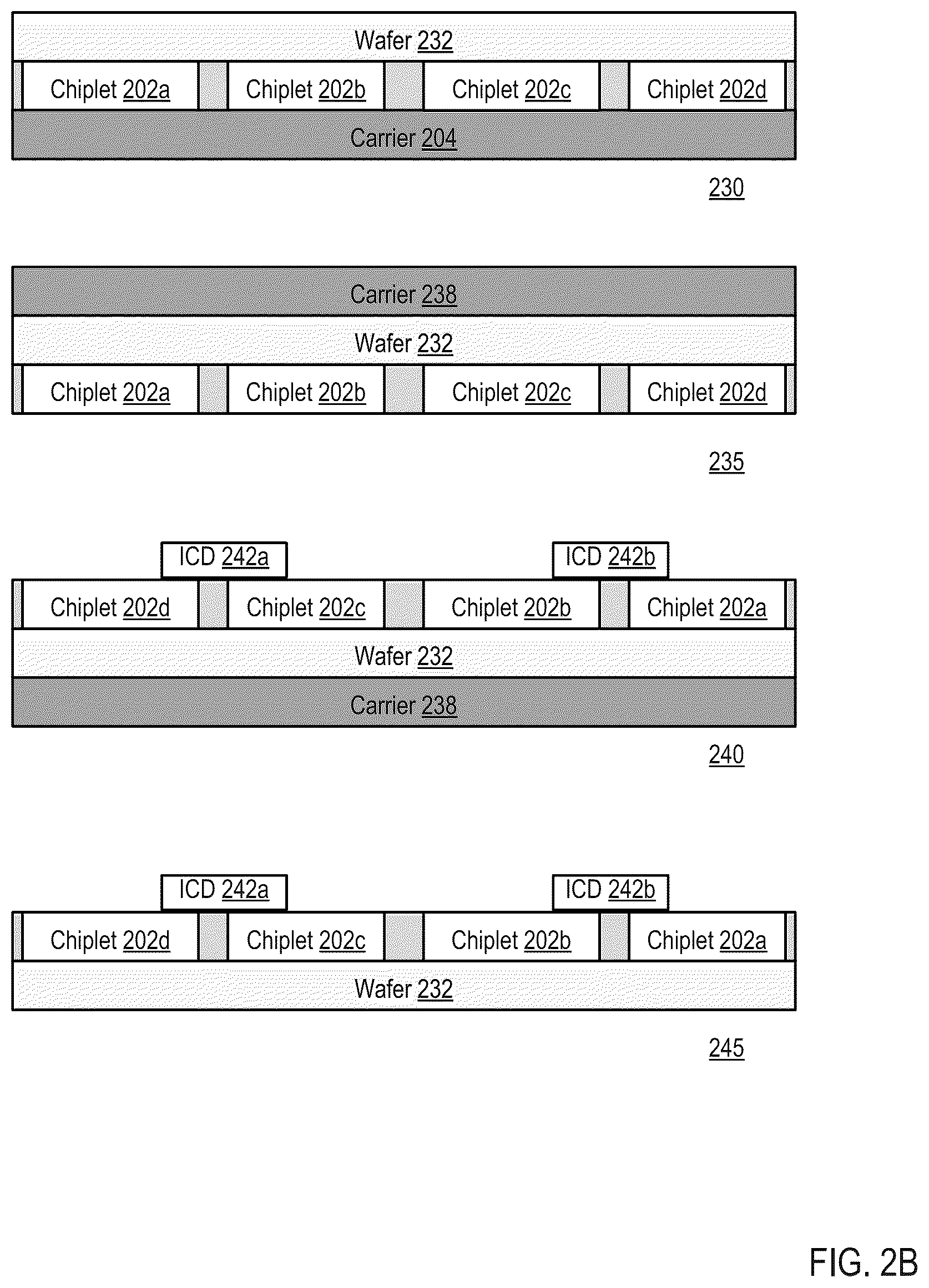Patent US12107075 Figure 4 – Hybrid bonded interconnect bridging