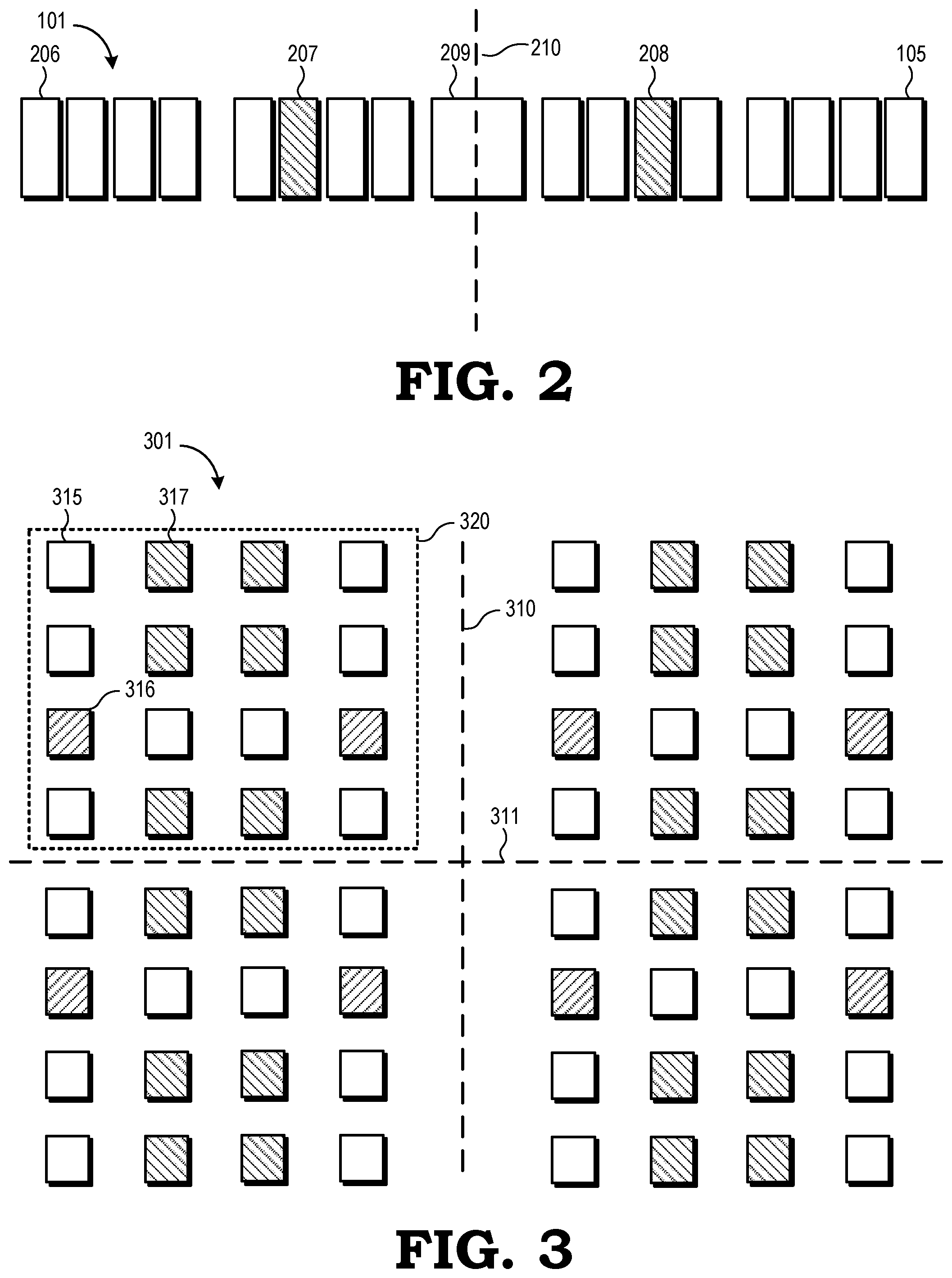 Patent US12107076 Figure 2 – Through-silicon via layout for multi-die integrated circuits