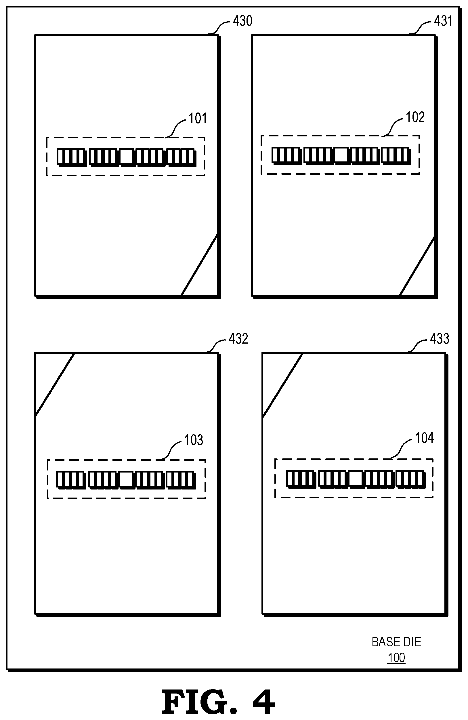 Patent US12107076 Figure 3 – Through-silicon via layout for multi-die integrated circuits