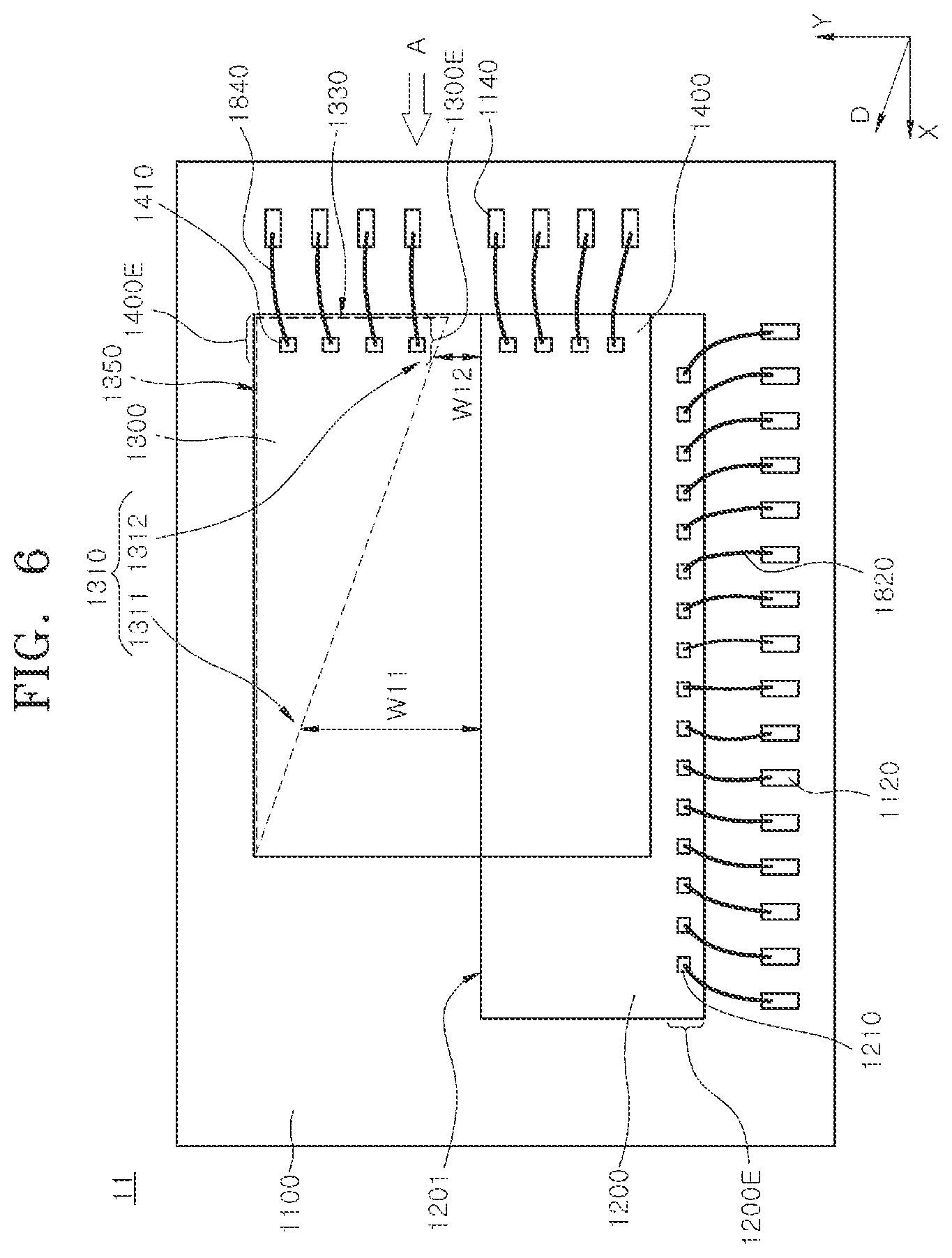 Patent US12107077 Figure 6 – Stack packages including supporter