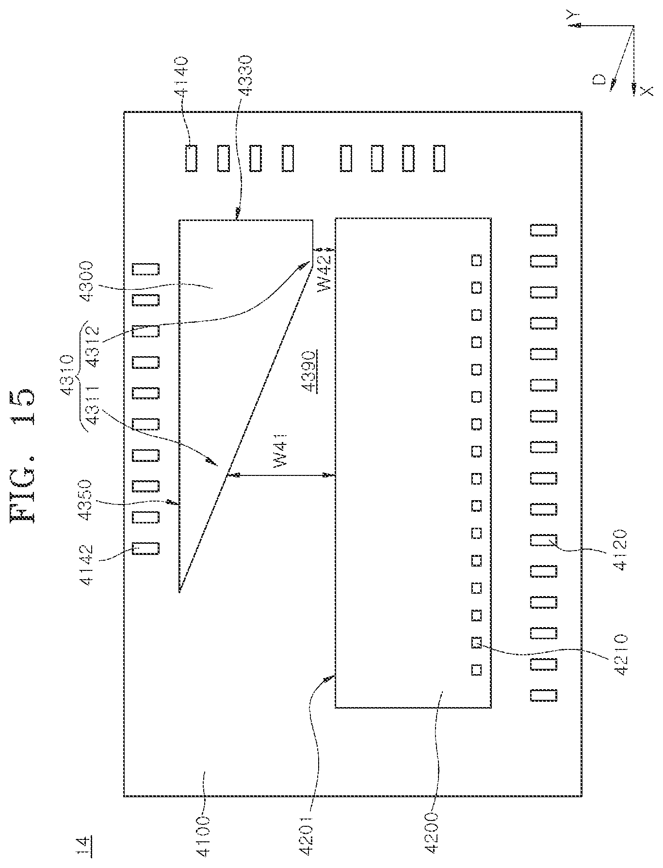 Patent US12107077 Figure 15 – Stack packages including supporter