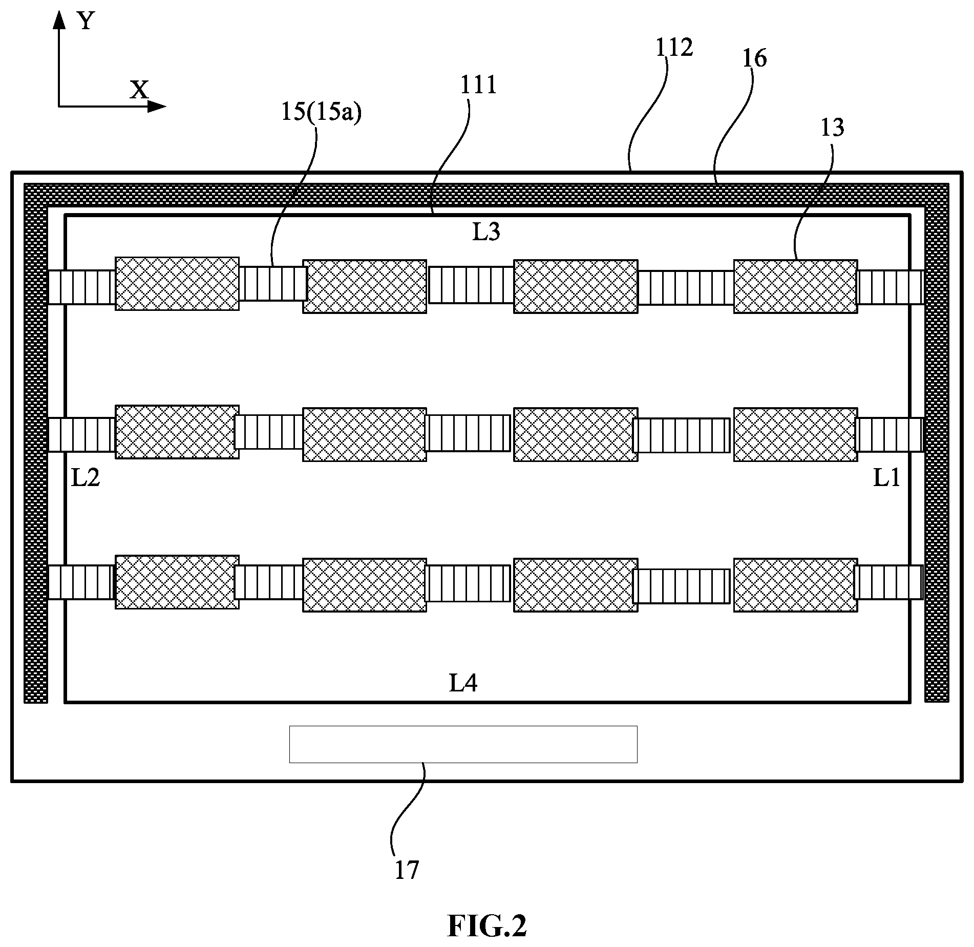 Patent US12107079 Figure 2 – Display panel and display device with enhanced thermal conductivity