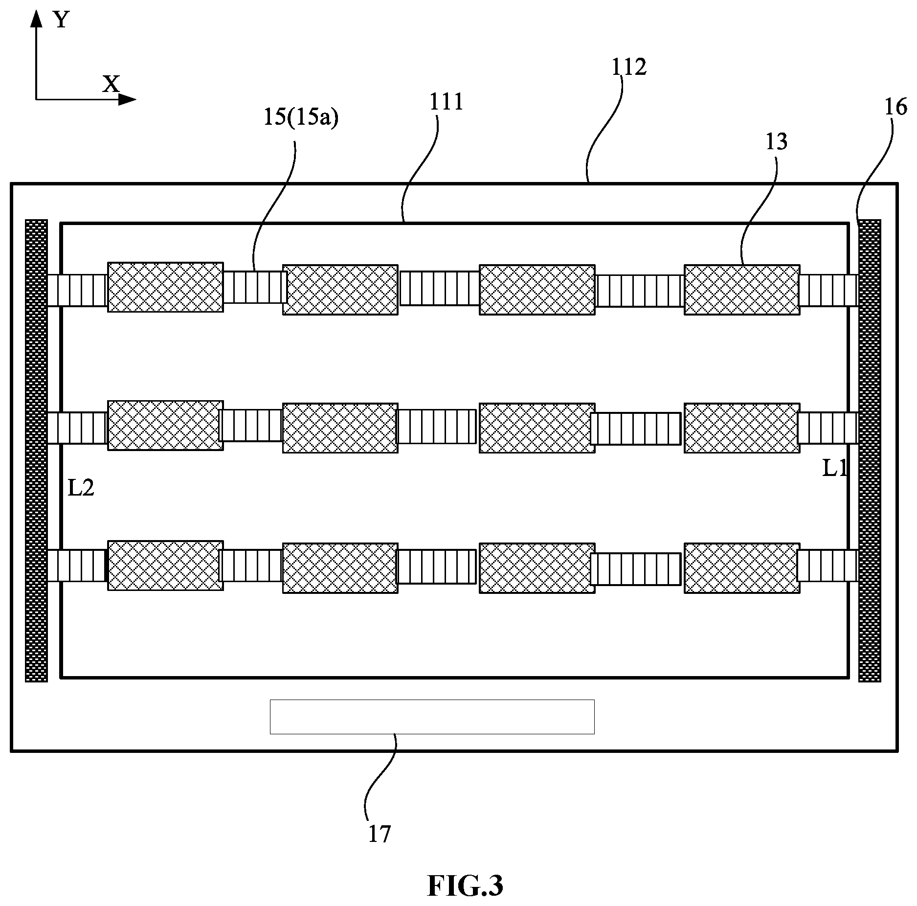 Patent US12107079 Figure 3 – Display panel and display device with enhanced thermal conductivity