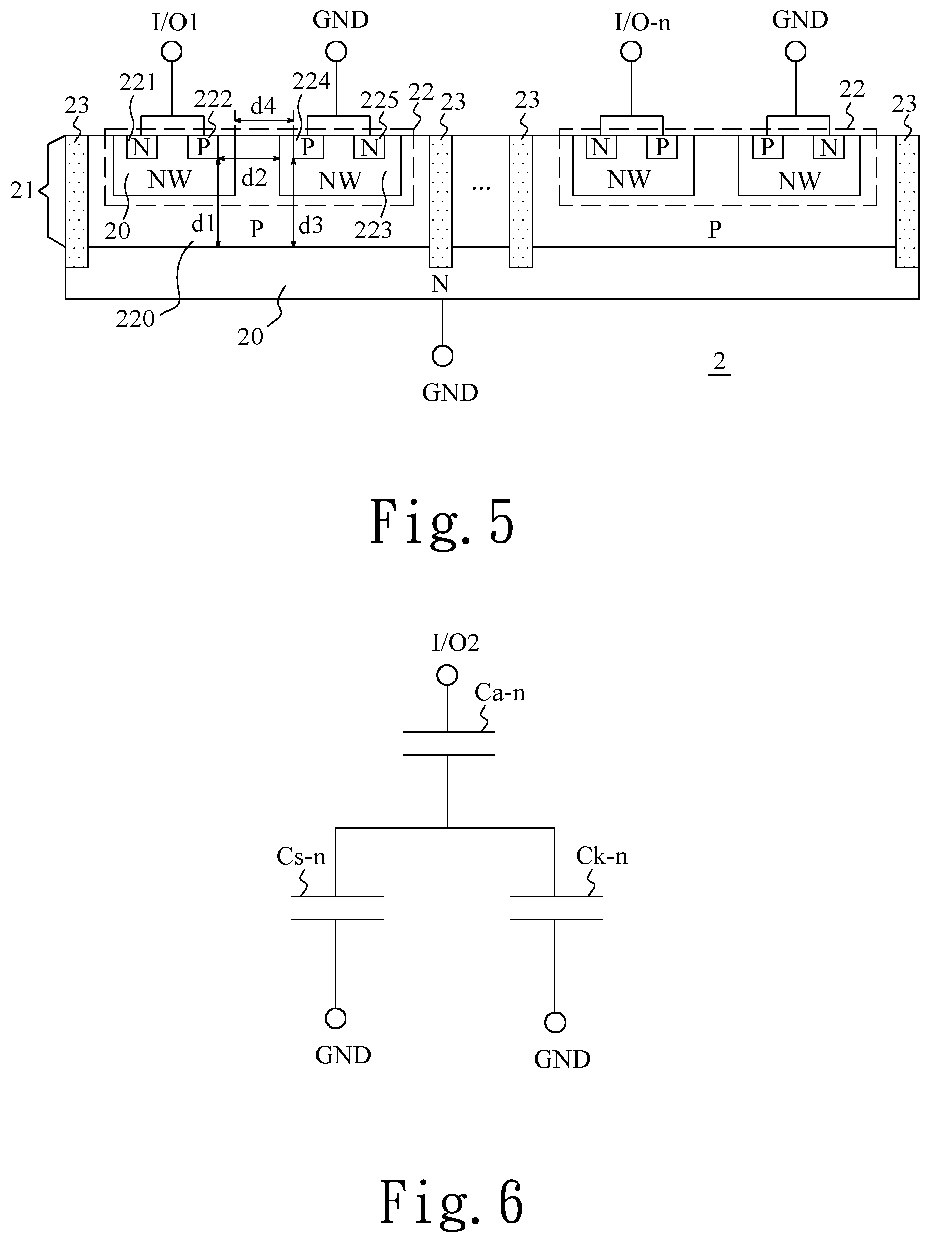 Patent US12107084 Figure 4 – Multi-channel transient voltage suppression device