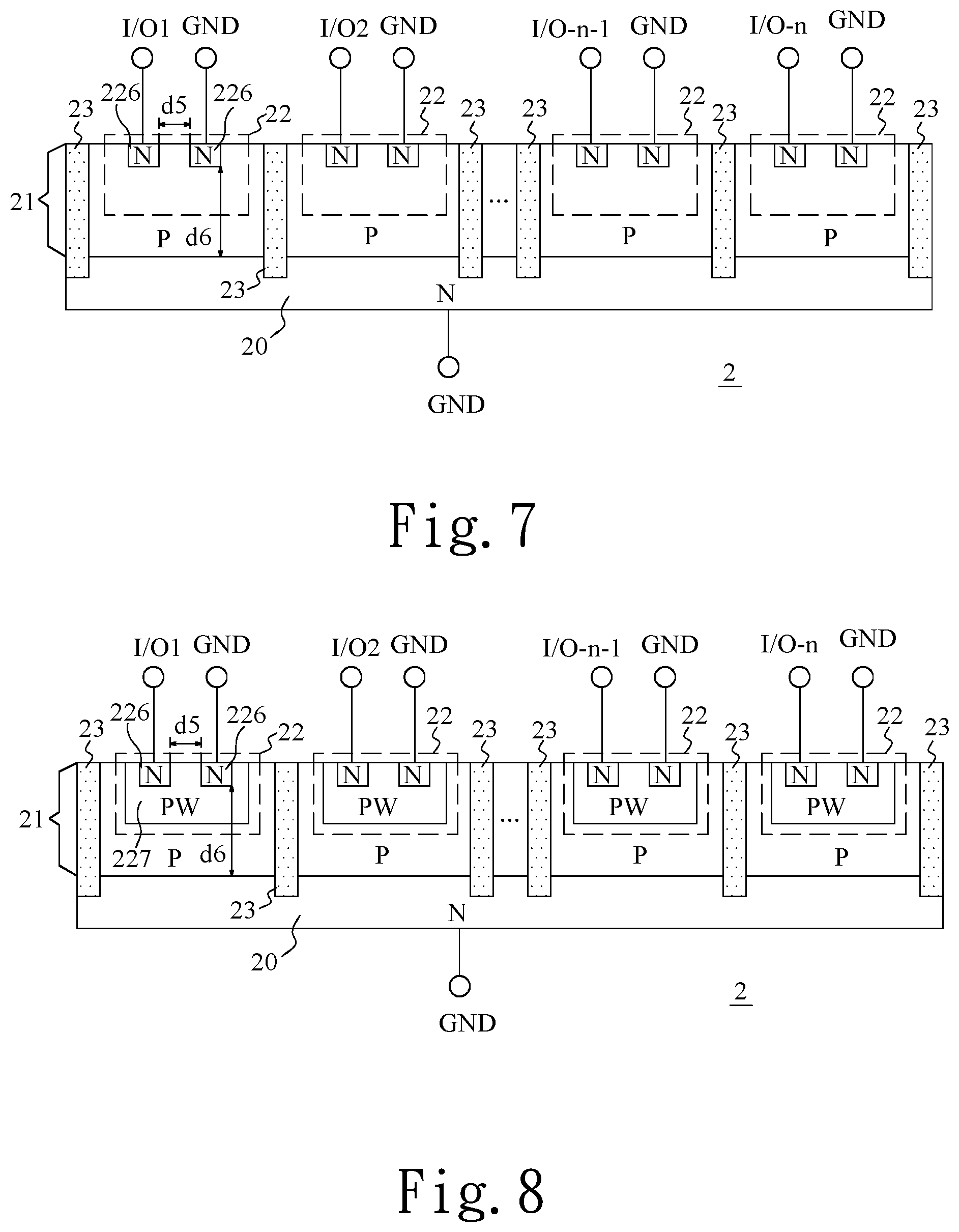 Patent US12107084 Figure 5 – Multi-channel transient voltage suppression device