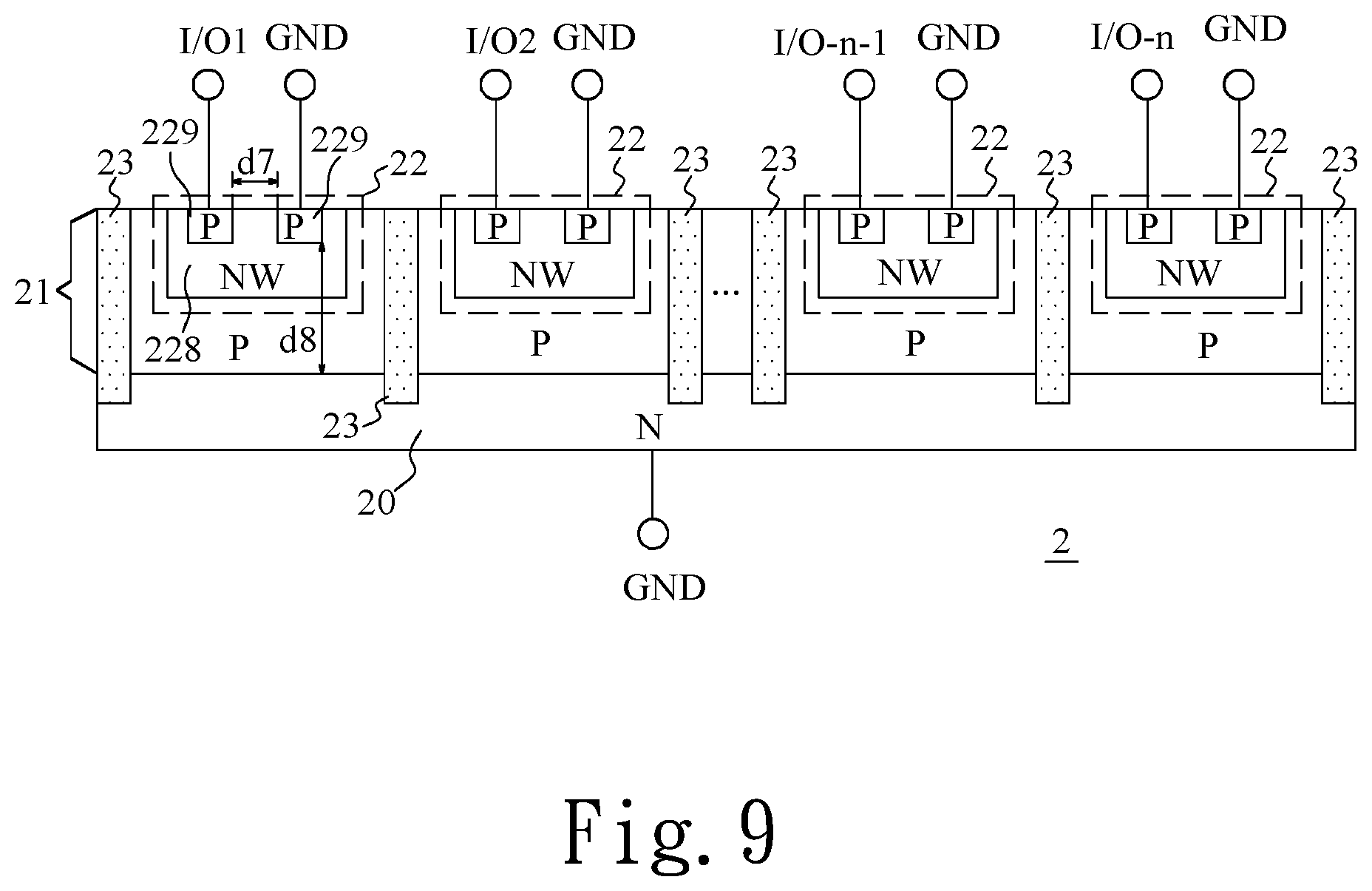 Patent US12107084 Figure 6 – Multi-channel transient voltage suppression device