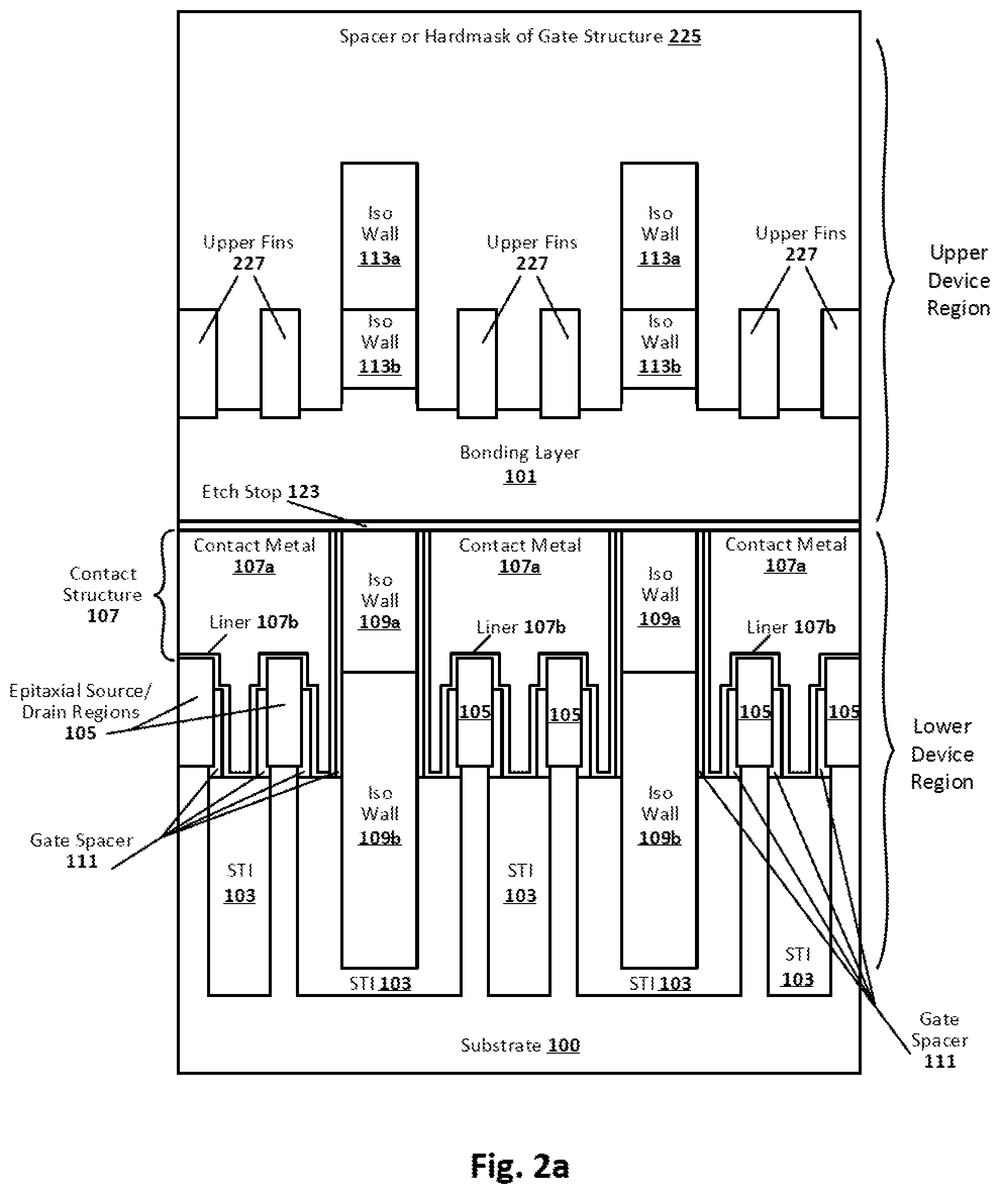 Patent US12107085 Figure 2 – Interconnect techniques for electrically connecting source/drain regions of stacked transistors