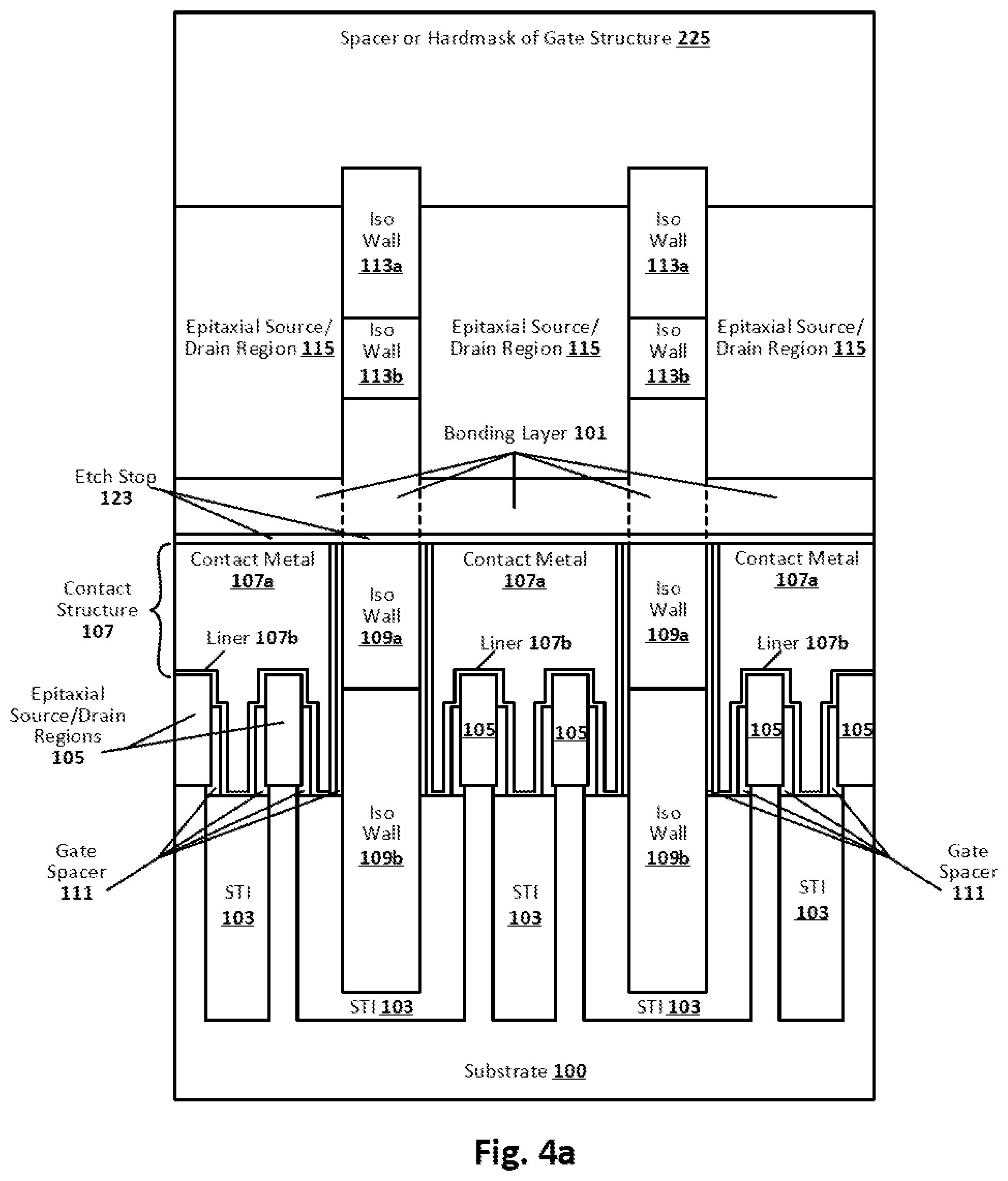 Patent US12107085 Figure 7 – Interconnect techniques for electrically connecting source/drain regions of stacked transistors