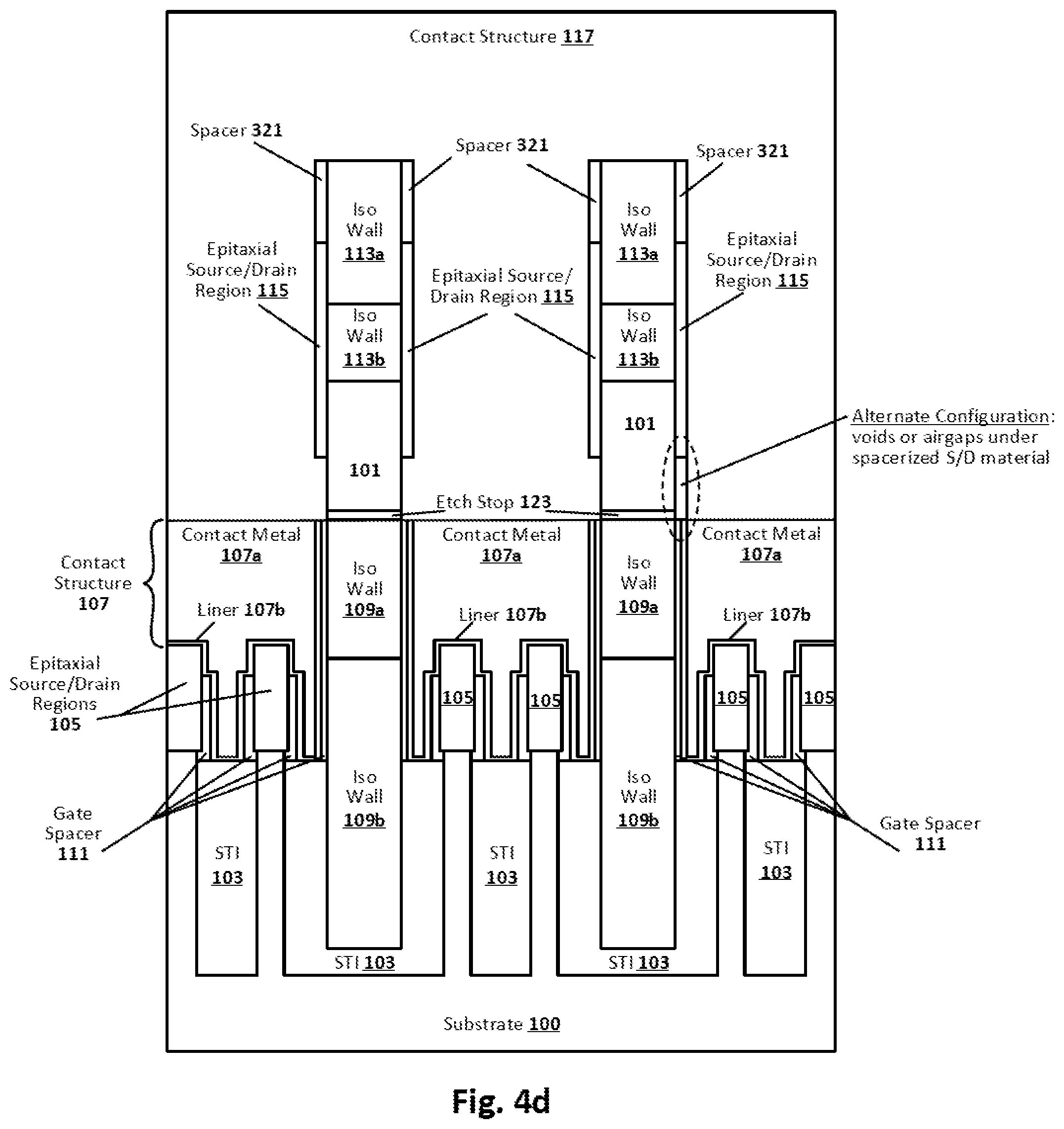 Patent US12107085 Figure 10 – Interconnect techniques for electrically connecting source/drain regions of stacked transistors