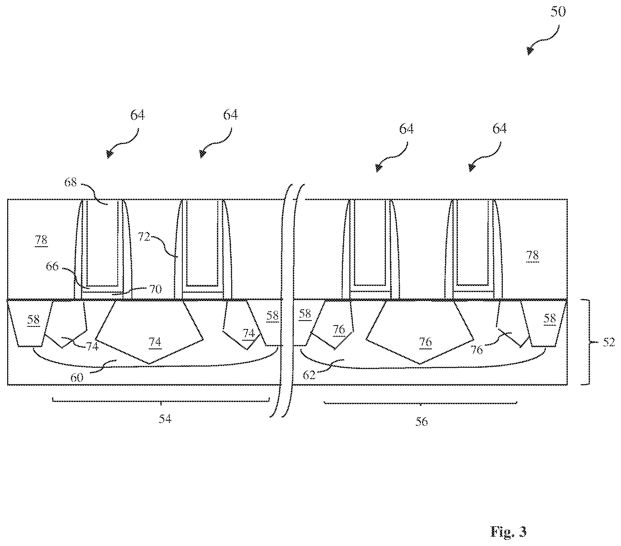 Patent US12107086 Figure 4 – Field effect transistor contact with reduced contact resistance