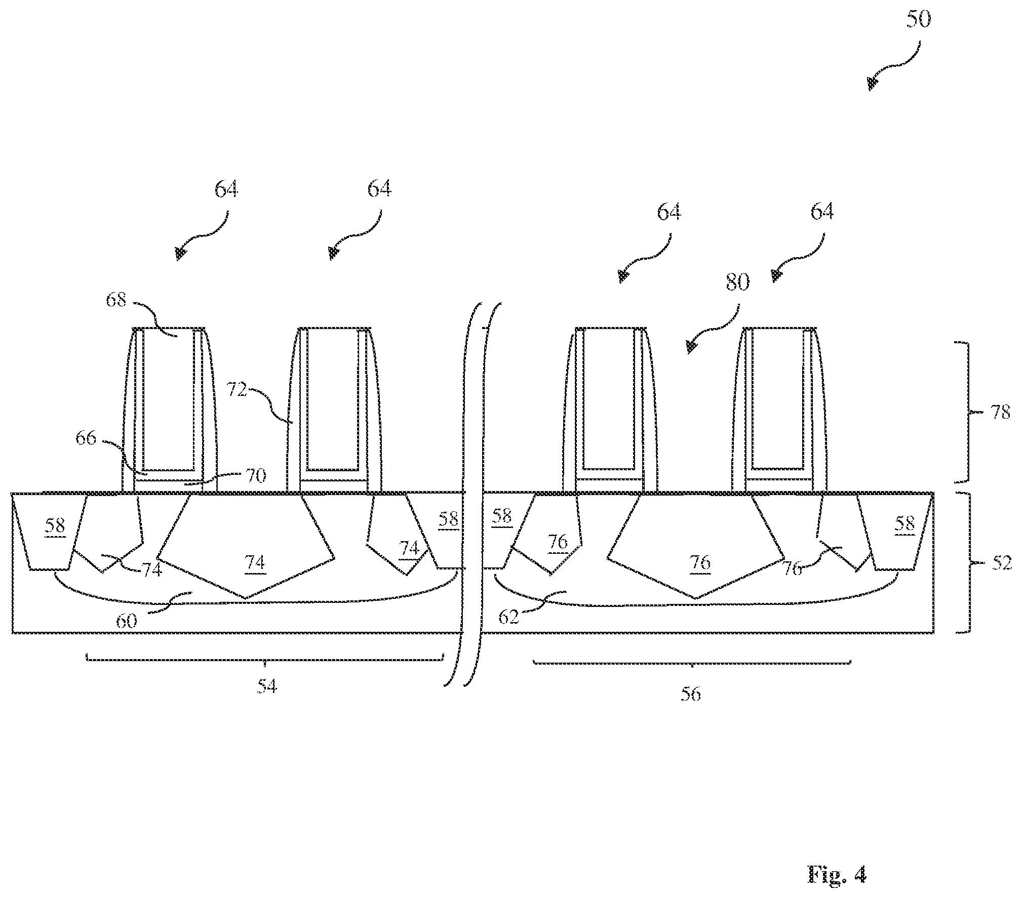 Patent US12107086 Figure 5 – Field effect transistor contact with reduced contact resistance
