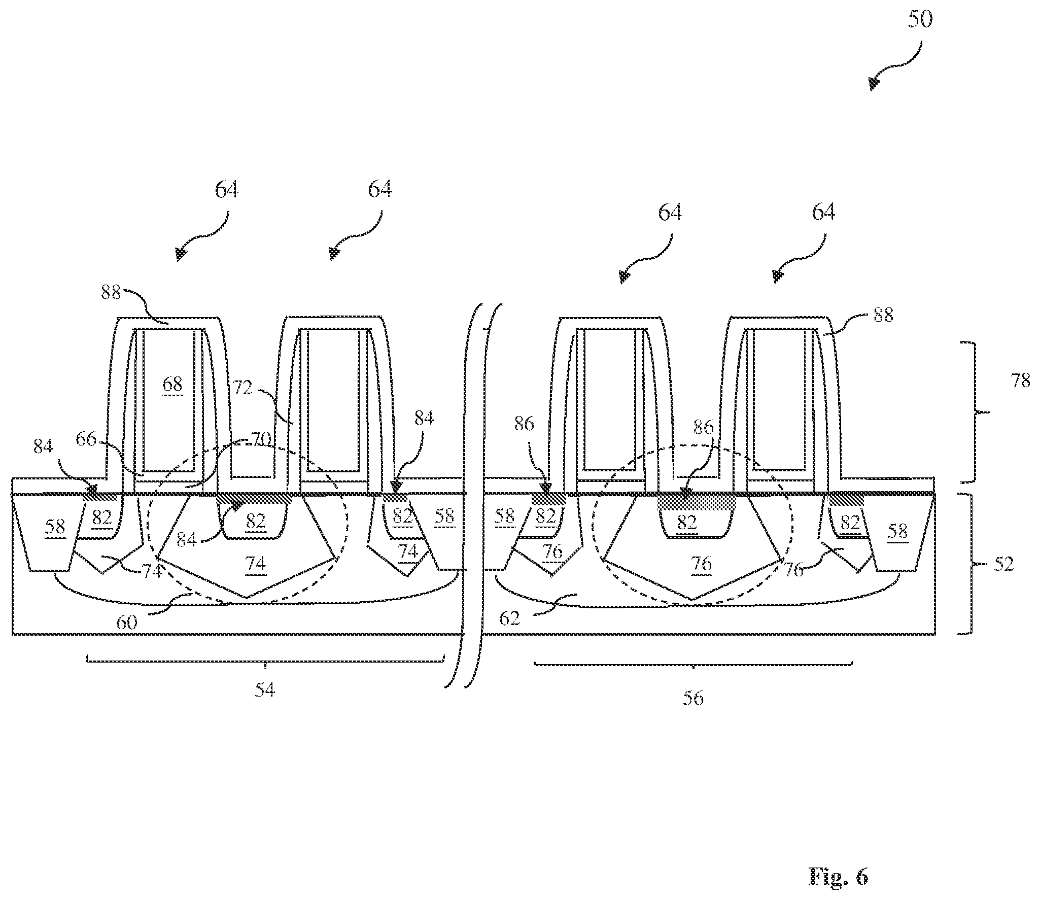 Patent US12107086 Figure 7 – Field effect transistor contact with reduced contact resistance