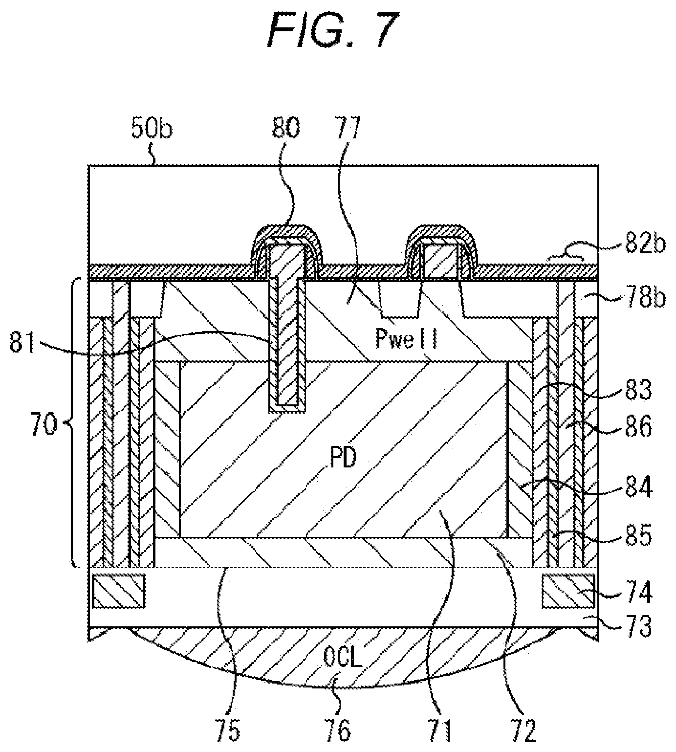 Patent US12107097 Figure 7 – Solid-state imaging device and electronic apparatus