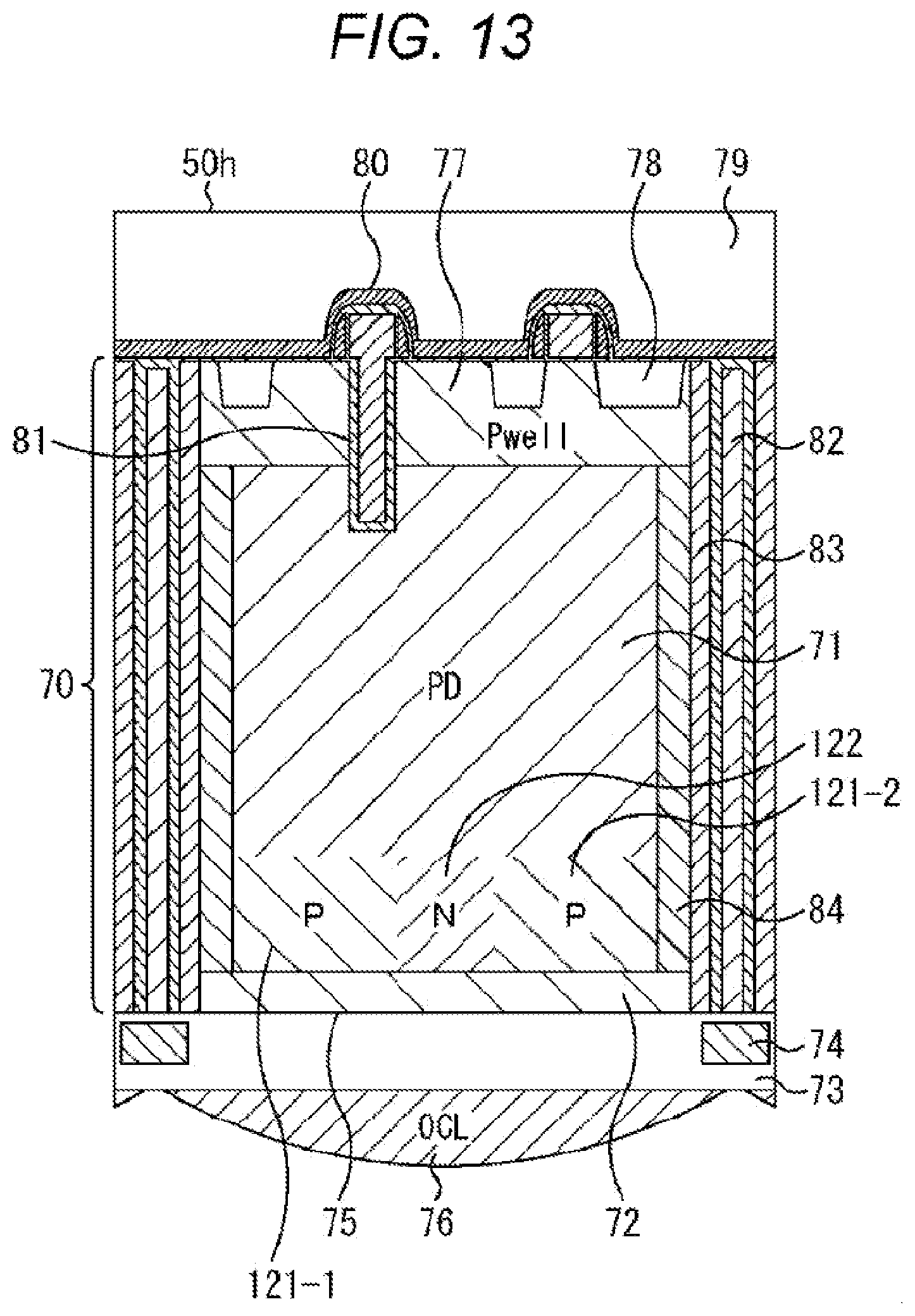 Patent US12107097 Figure 13 – Solid-state imaging device and electronic apparatus