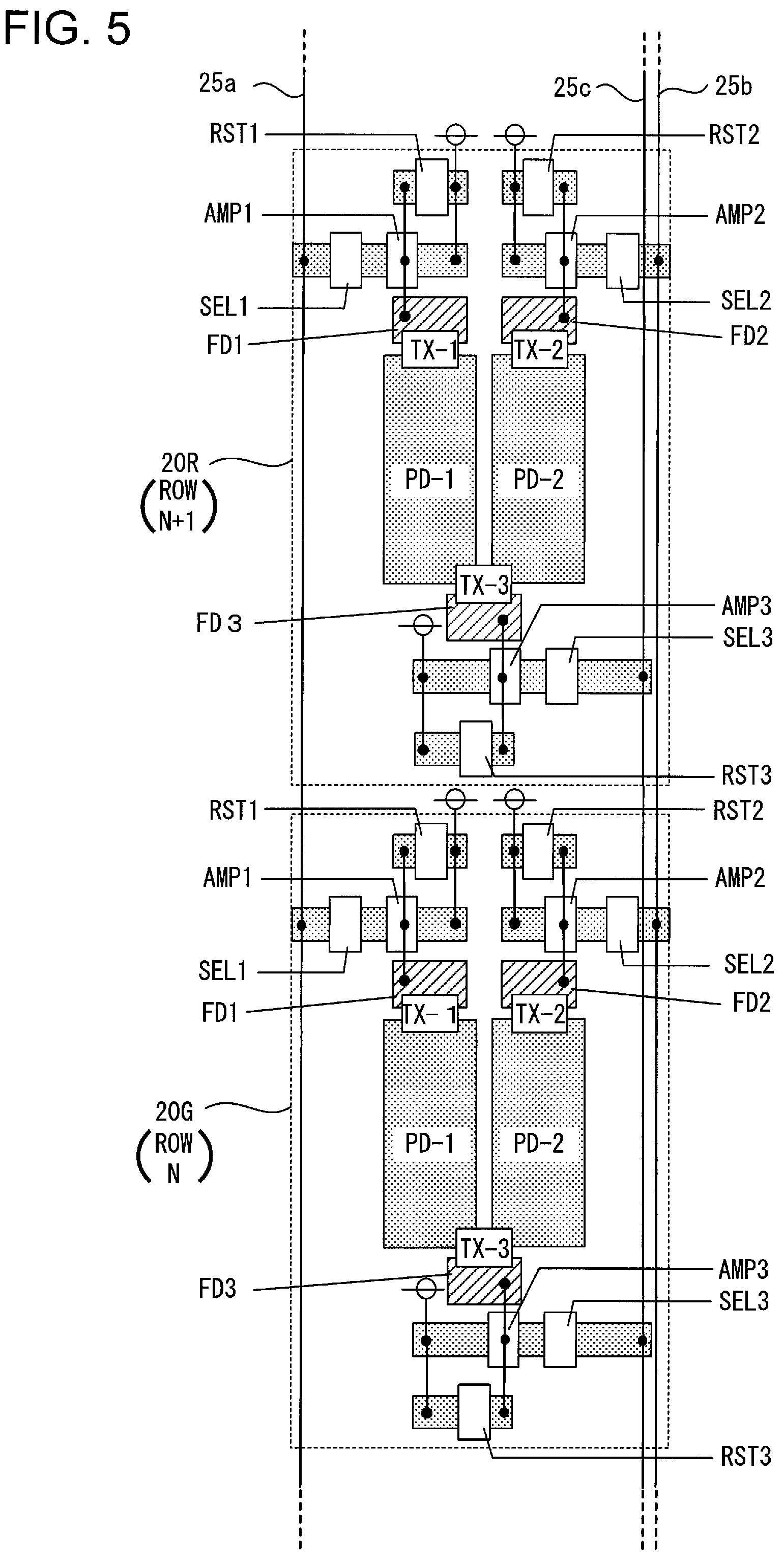 Patent US12107098 Figure 5 – Image sensor, focus adjustment device, and imaging device