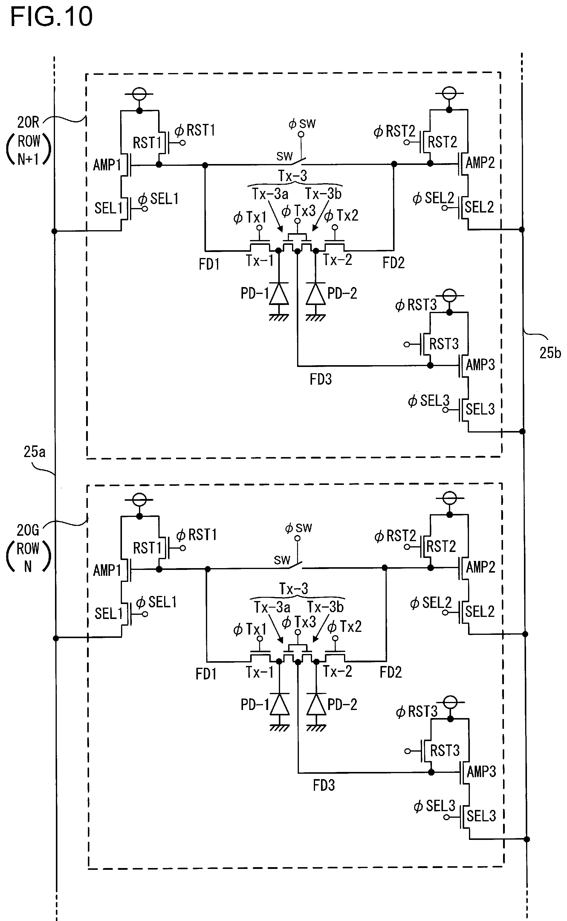 Patent US12107098 Figure 10 – Image sensor, focus adjustment device, and imaging device