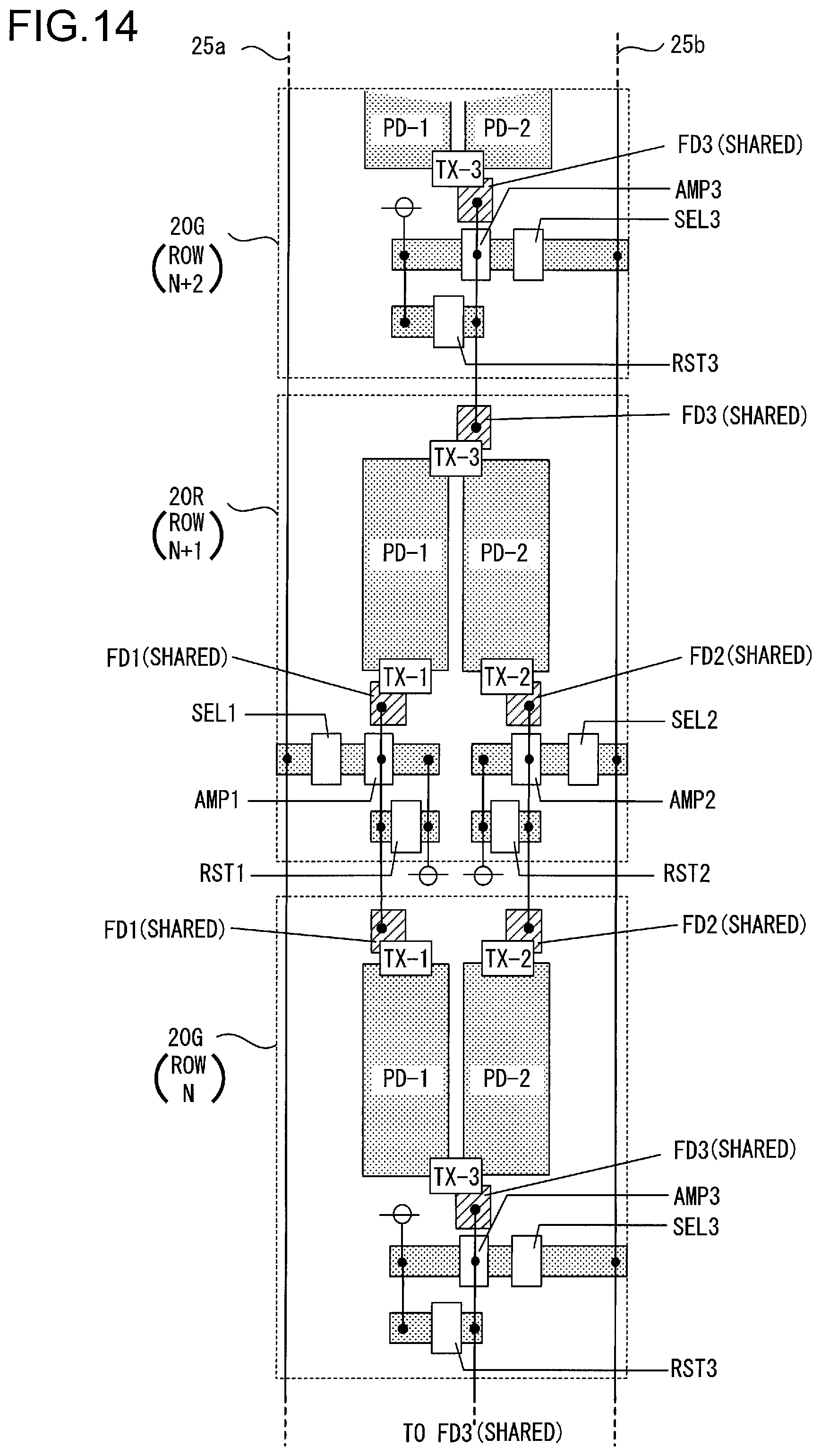 Patent US12107098 Figure 14 – Image sensor, focus adjustment device, and imaging device