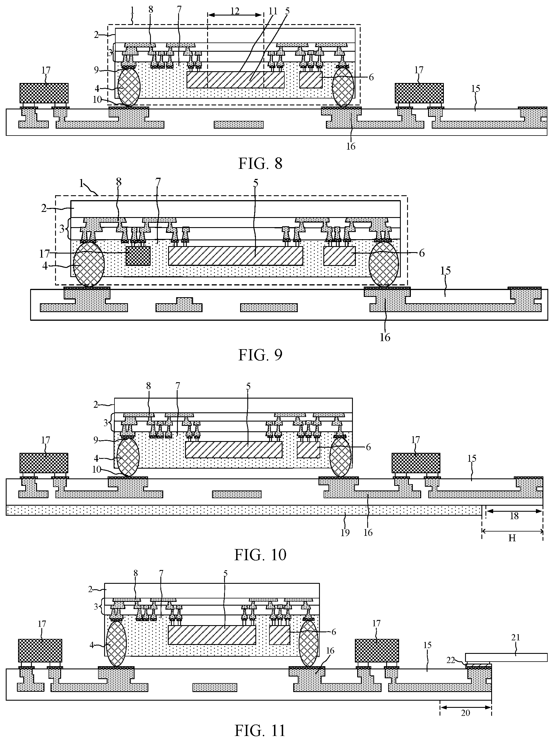 Patent US12107101 Figure 5 – Package structure, packaging method, camera module, and electronic equipment