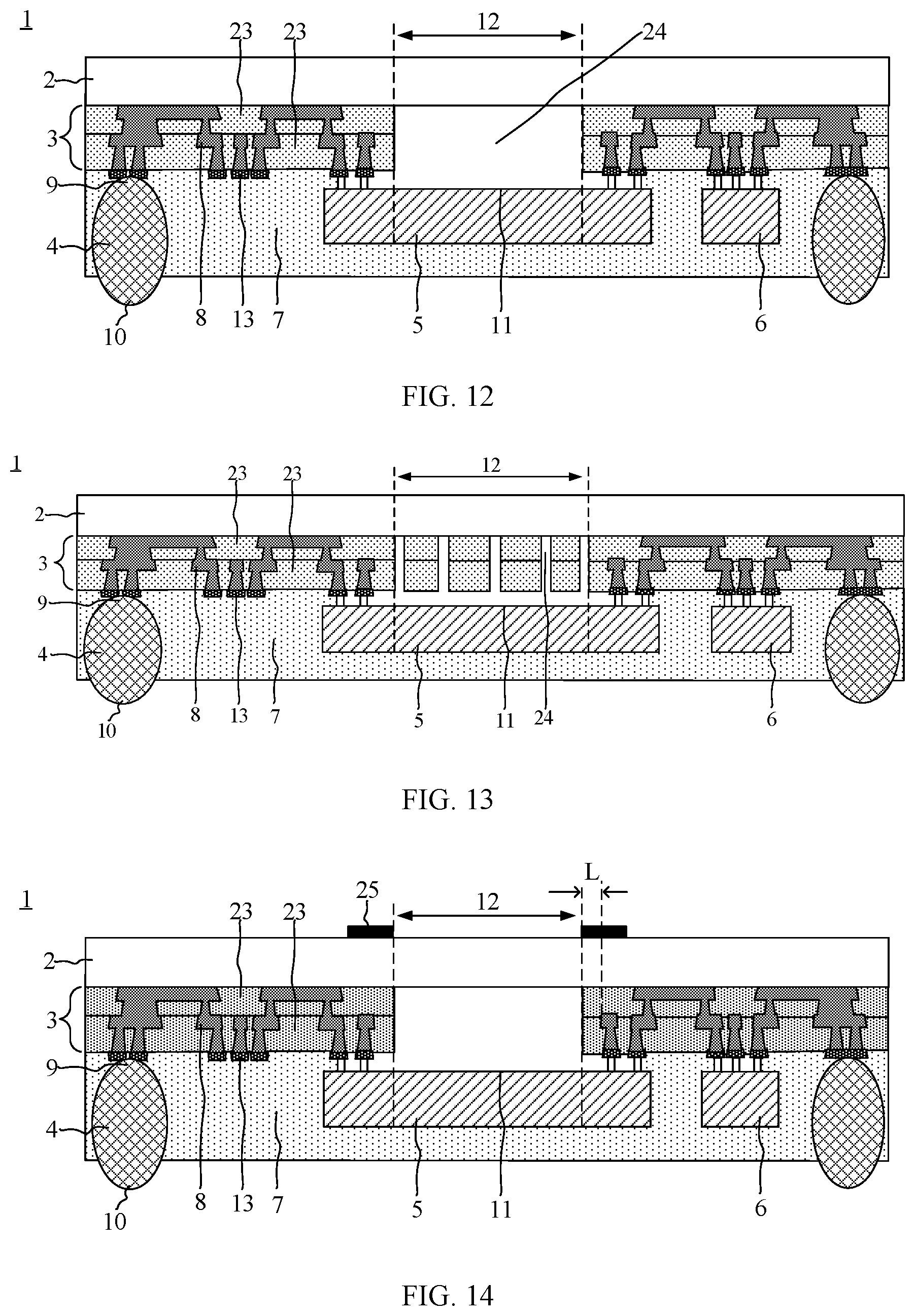 Patent US12107101 Figure 6 – Package structure, packaging method, camera module, and electronic equipment