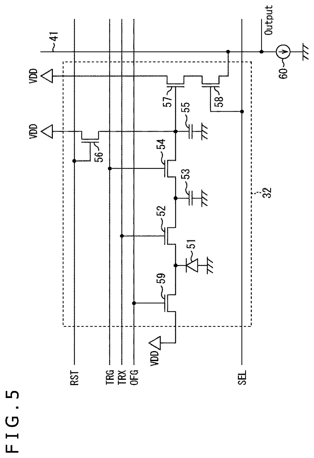 Patent US12107103 Figure 5 – Imaging apparatus and electronic equipment for peeling off prevention in lens