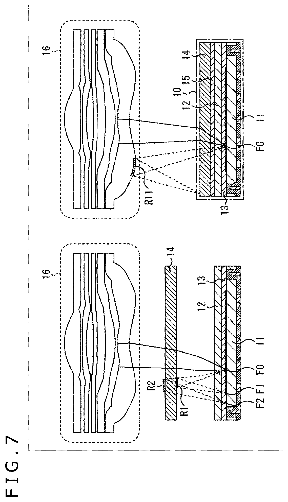 Patent US12107103 Figure 7 – Imaging apparatus and electronic equipment for peeling off prevention in lens