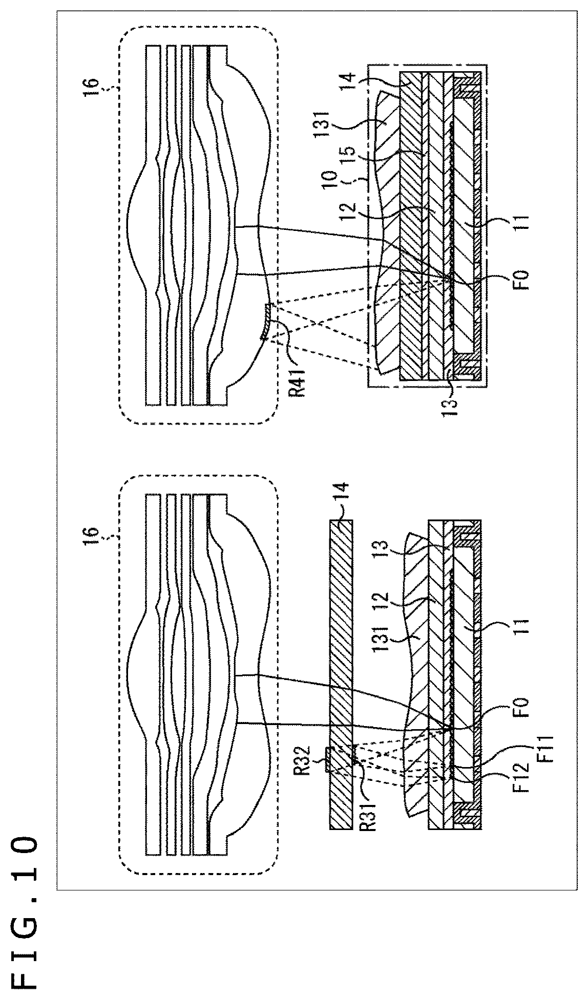 Patent US12107103 Figure 10 – Imaging apparatus and electronic equipment for peeling off prevention in lens