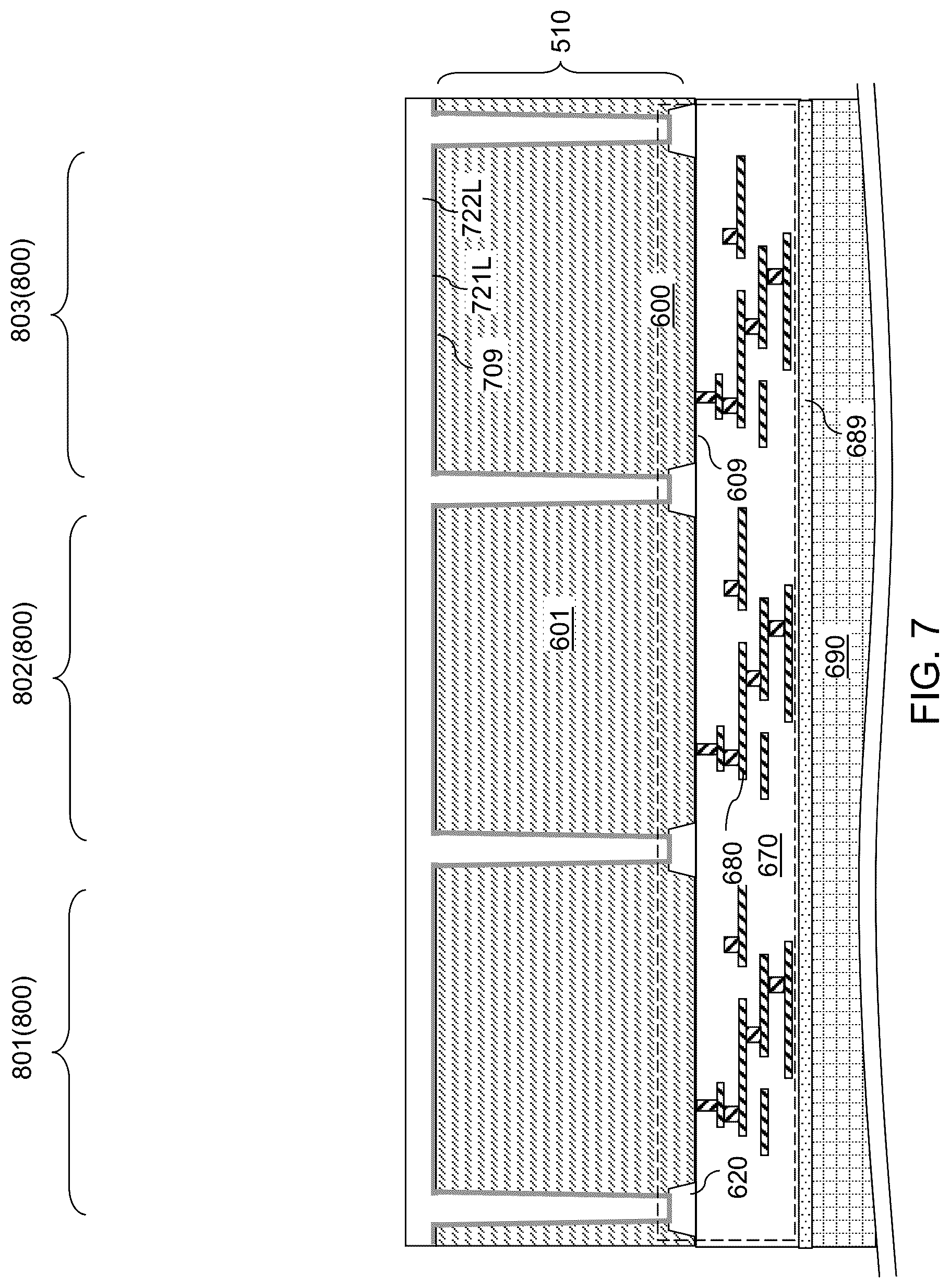 Patent US12107104 Figure 8 – Backside refraction layer for backside illuminated image sensor and methods of forming the same