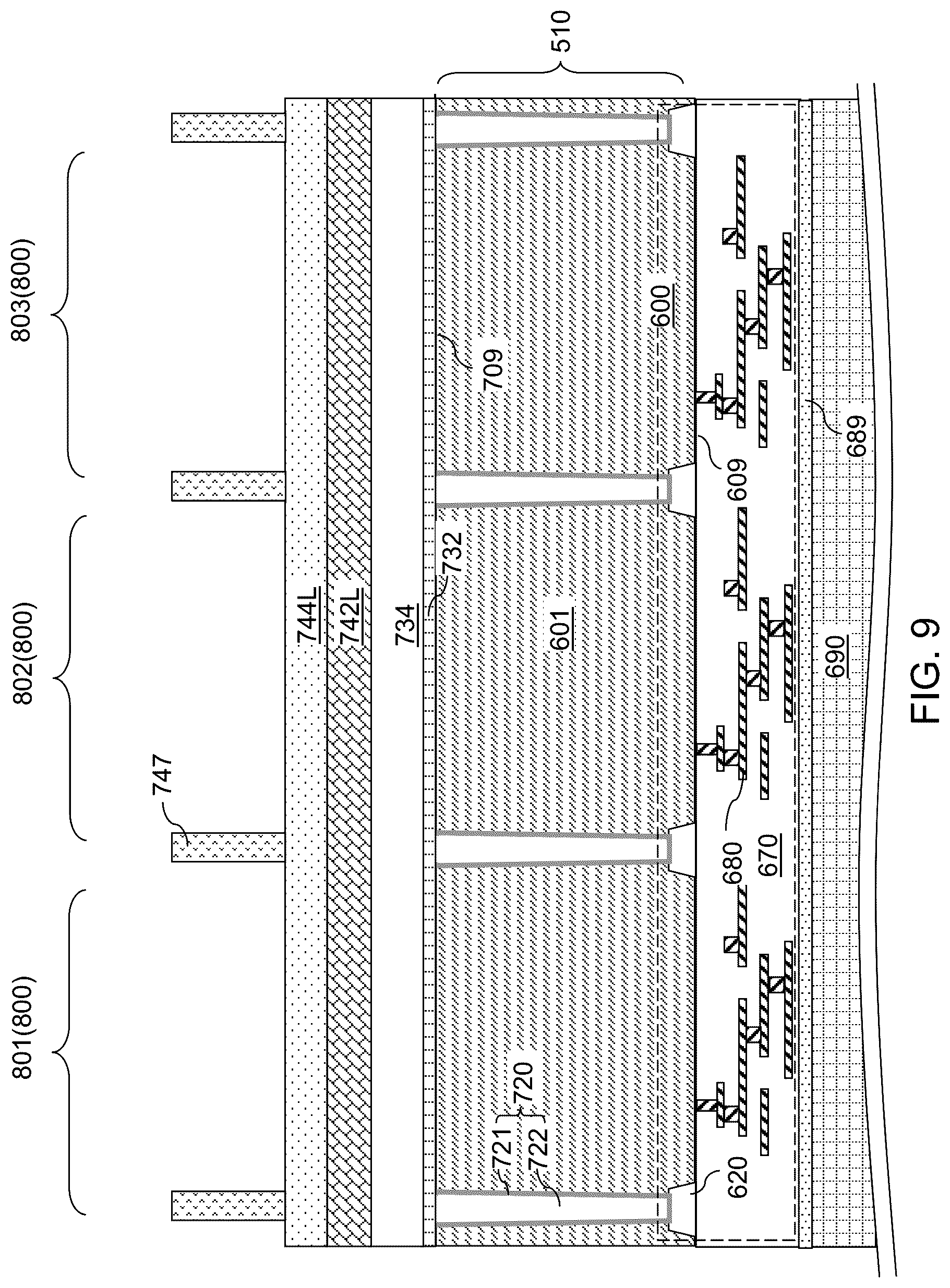 Patent US12107104 Figure 10 – Backside refraction layer for backside illuminated image sensor and methods of forming the same