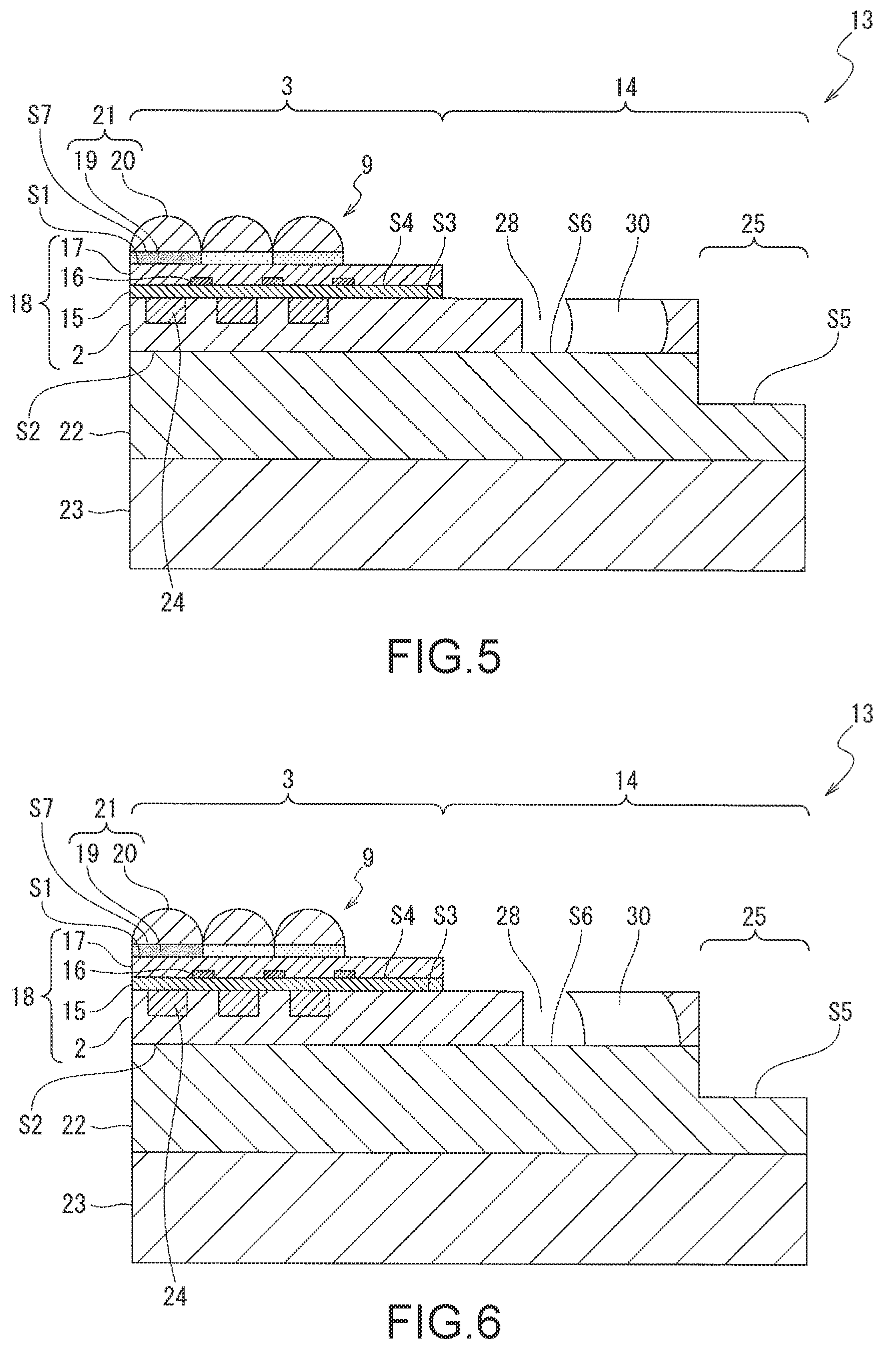 Patent US12107106 Figure 5 – Solid-state imaging device including groove with recessed and projecting sidewalls