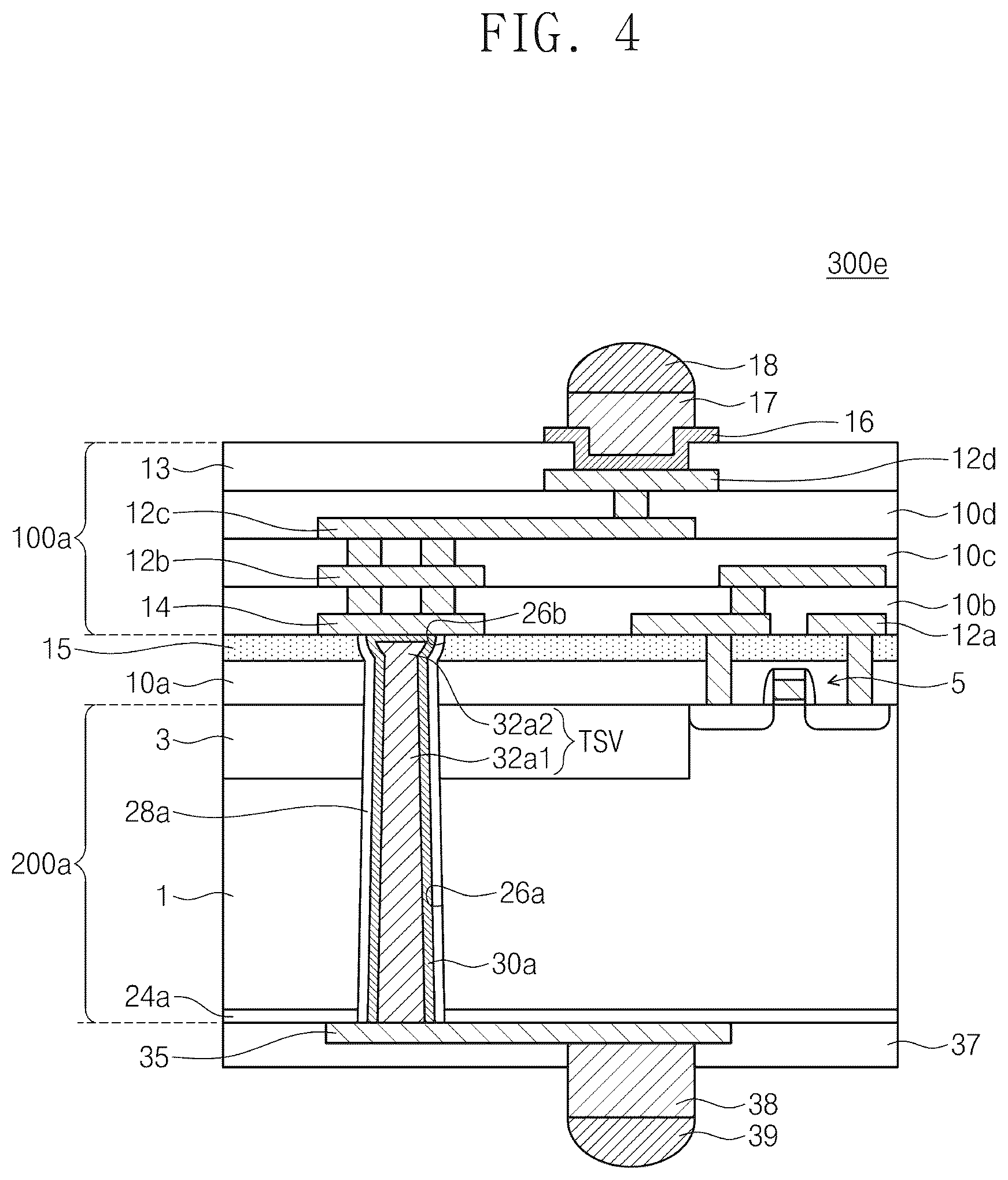 Patent US12107109 Figure 14 – Semiconductor device including through via, semiconductor package, and method of fabricating the same