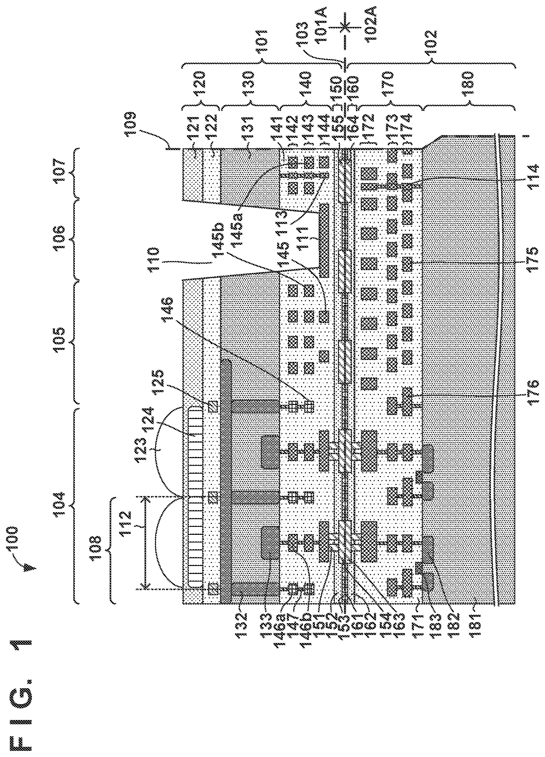Patent US12107110 Figure 1 – Photoelectric conversion device, method for producing the same, and appliance