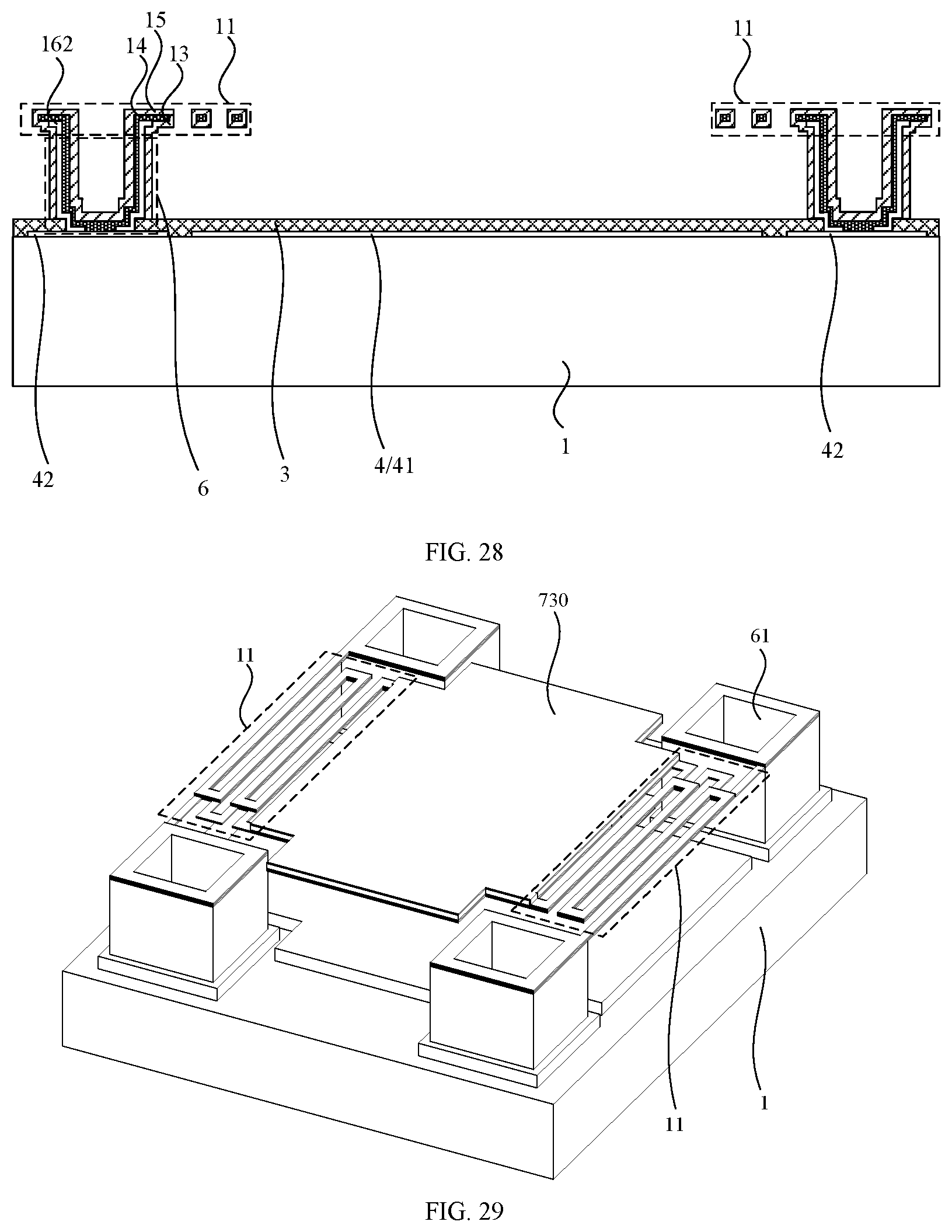 Patent US12107111 Figure 10 – Infrared detector with multi-layer structure based on CMOS process