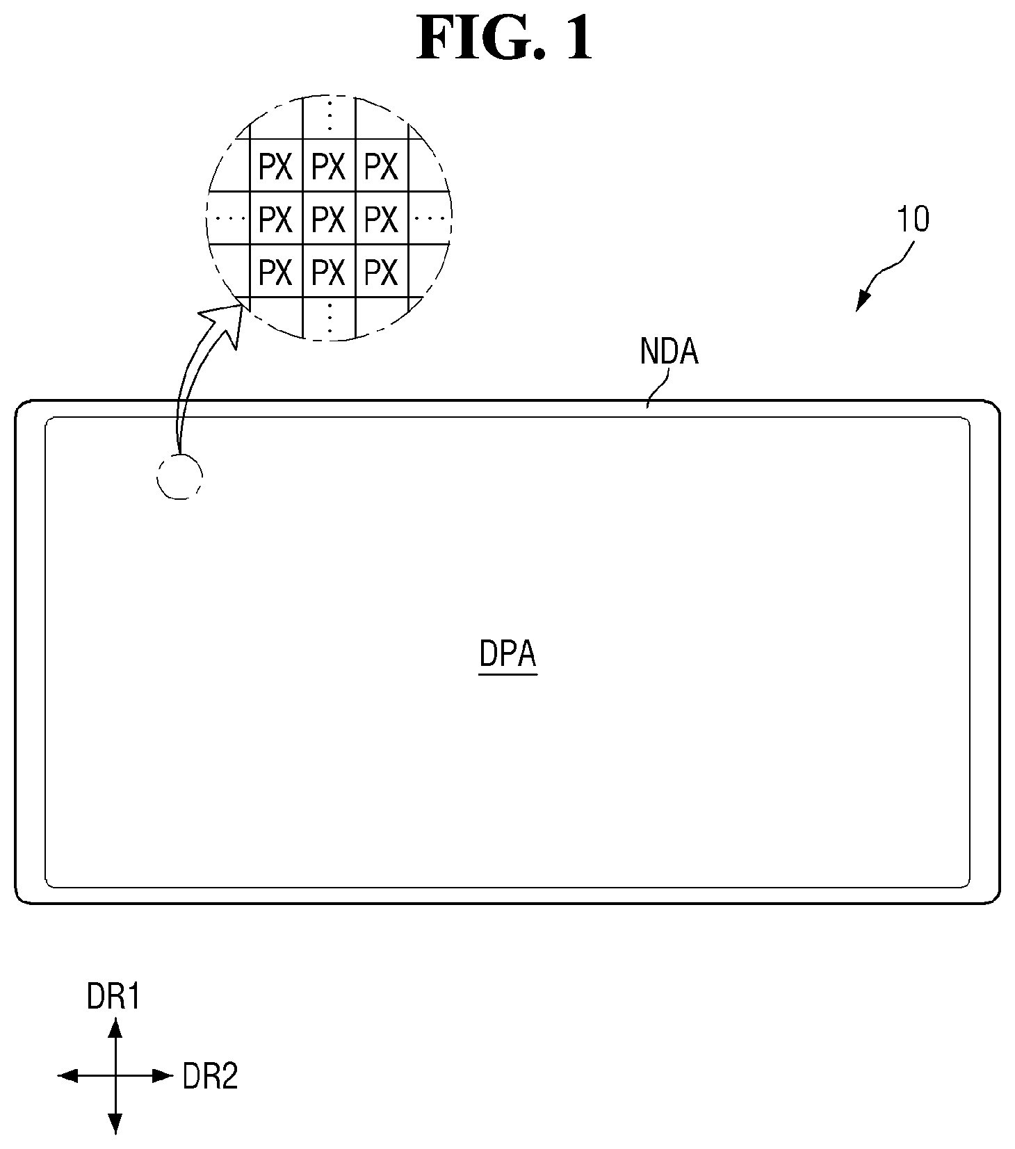 Patent US12107114 Figure 1 – Display device