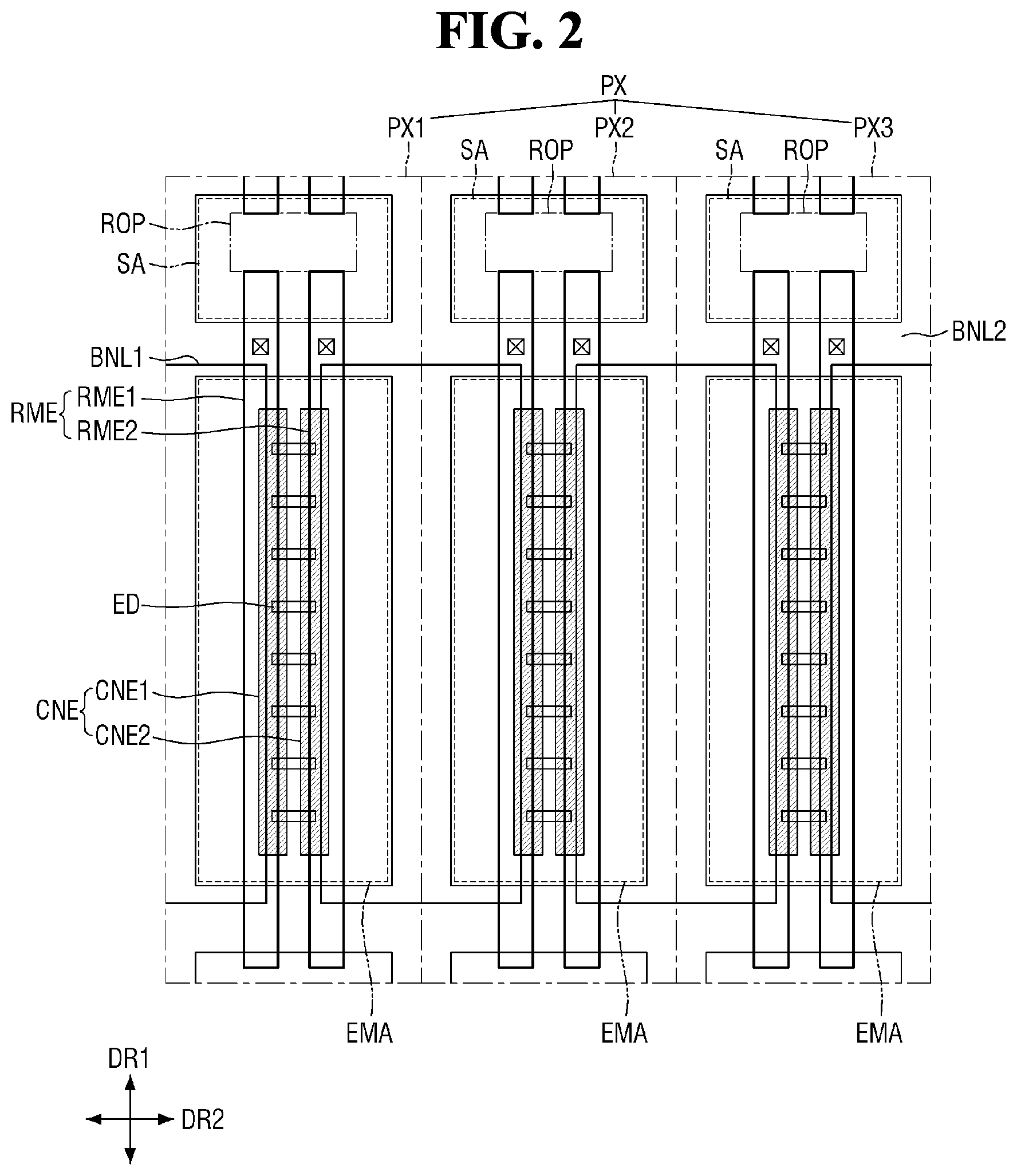 Patent US12107114 Figure 2 – Display device