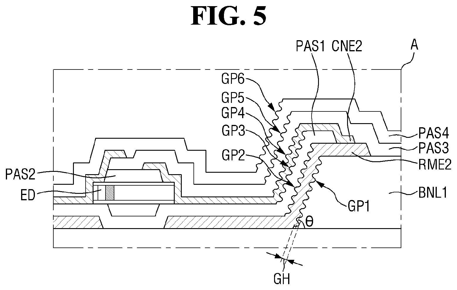 Patent US12107114 Figure 5 – Display device