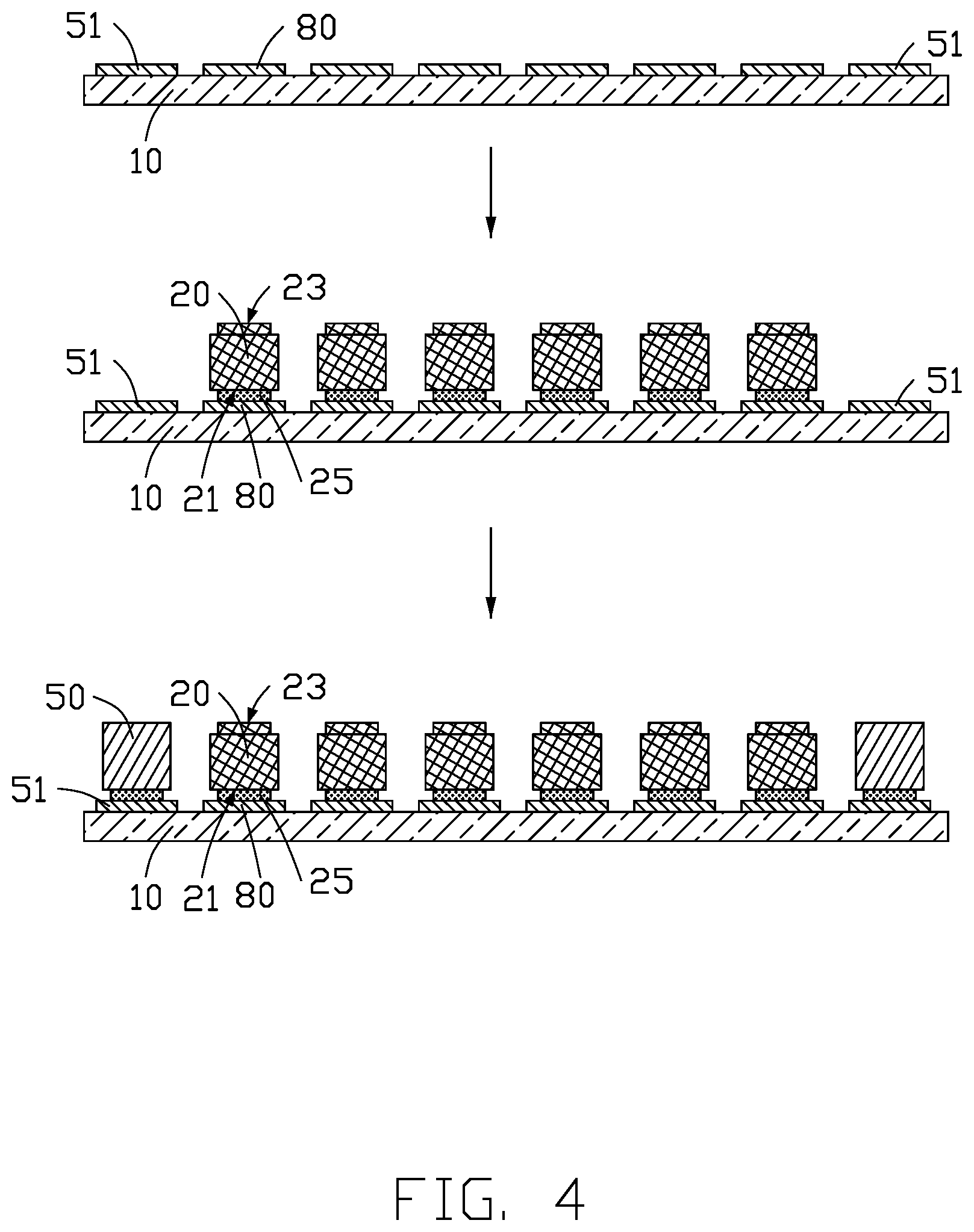 Patent US12107116 Figure 4 – Method for making micro-LED display panel