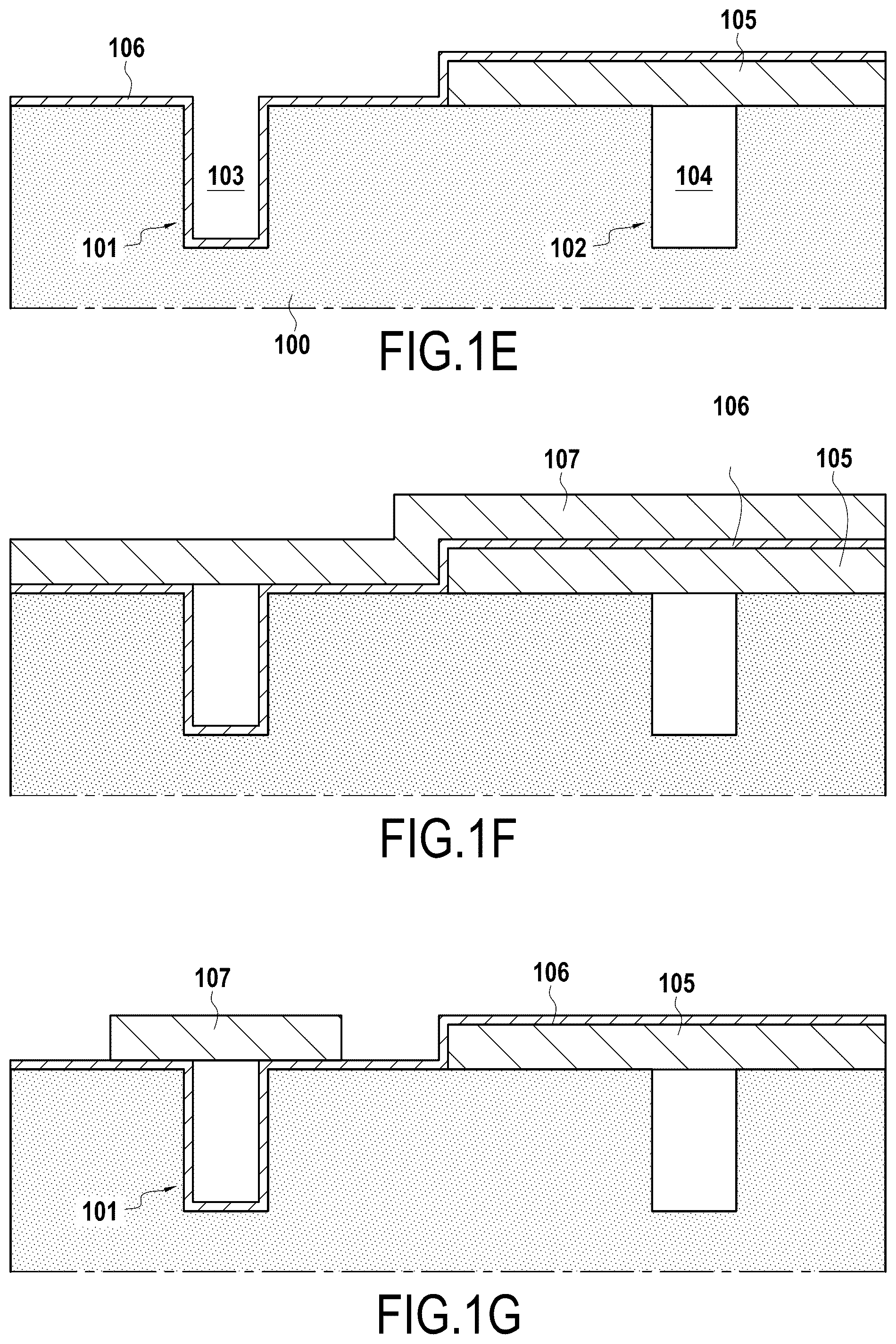 Patent US12107118 Figure 2 – Method for forming an electronic product comprising two capacitors having different dielectric thicknesses, and corresponding electronic product
