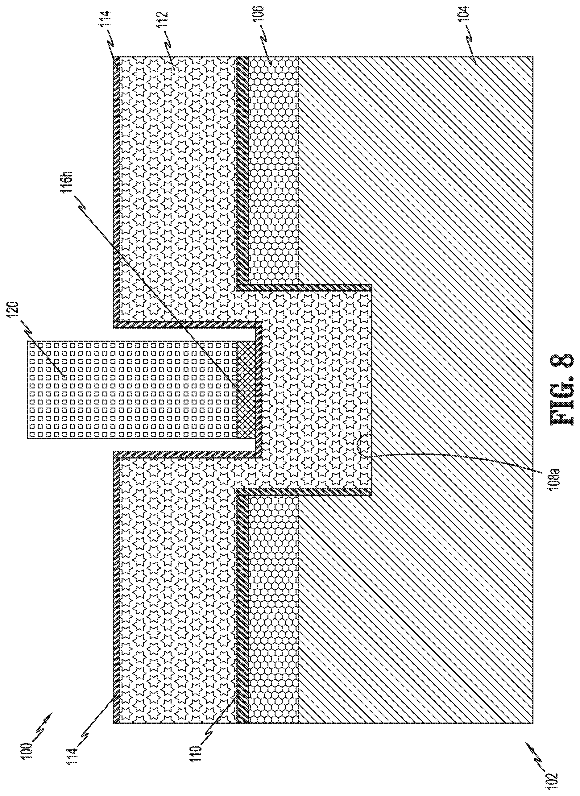 Patent US12107119 Figure 8 – Semiconductor structure with different crystalline orientations