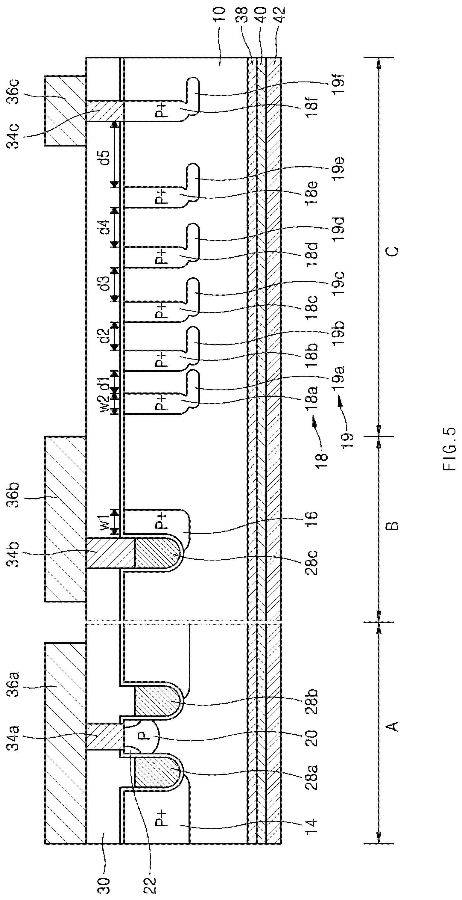 Patent US12107120 Figure 5 – Power semiconductor device