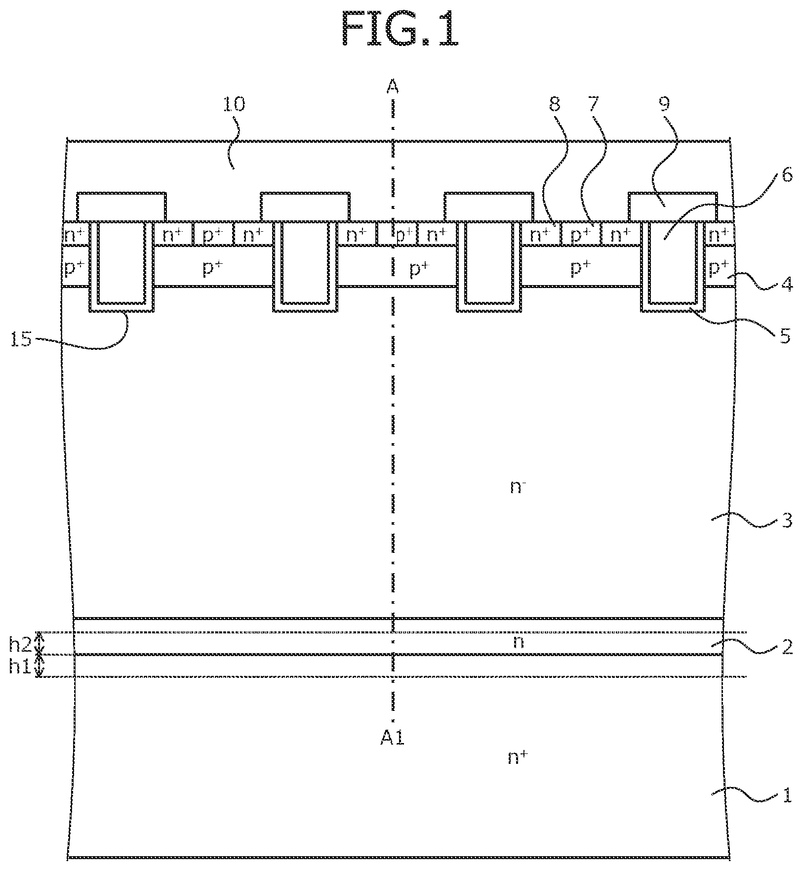 Patent US12107123 Figure 1 – Silicon carbide semiconductor device