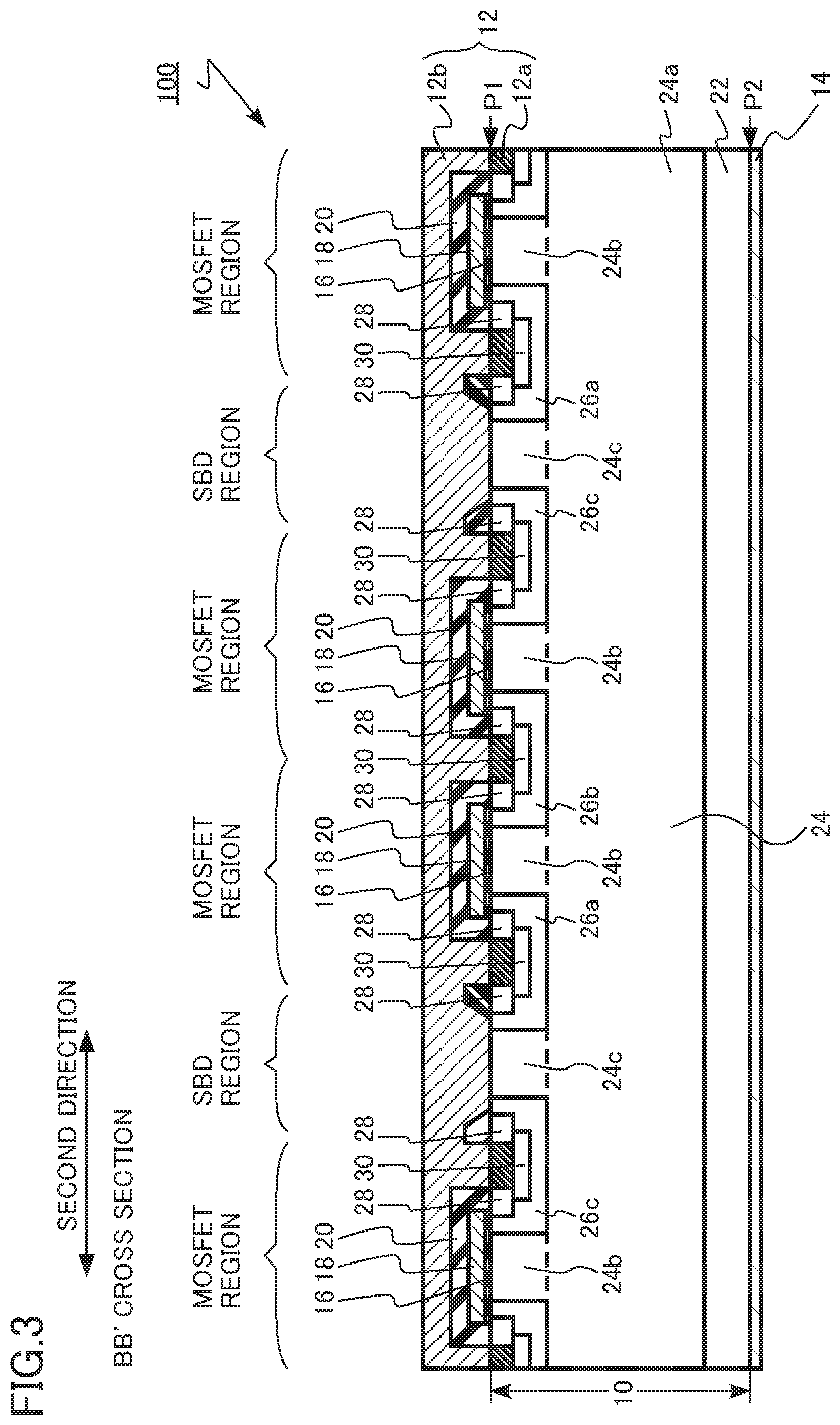 Patent US12107127 Figure 3 – Semiconductor device