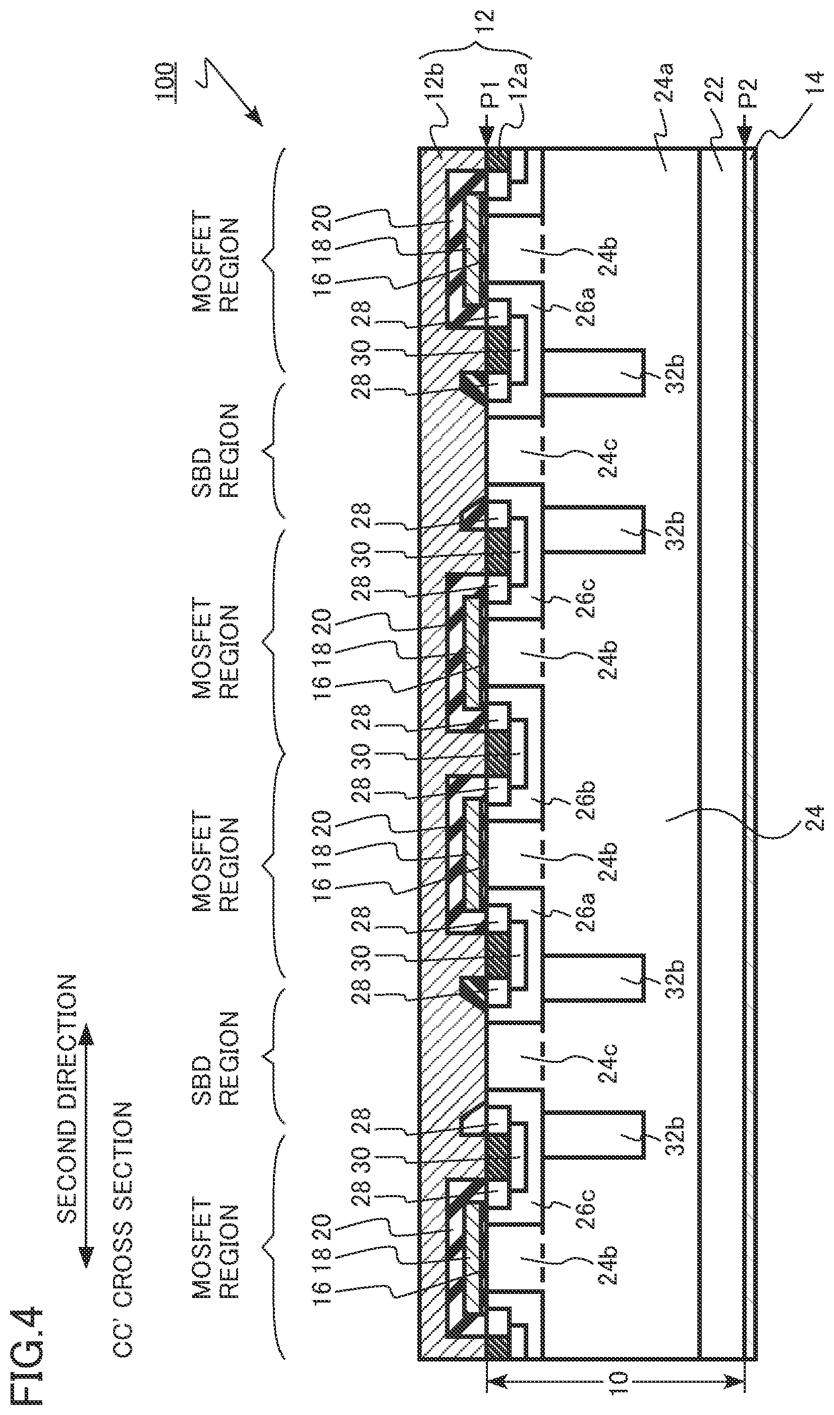 Patent US12107127 Figure 4 – Semiconductor device